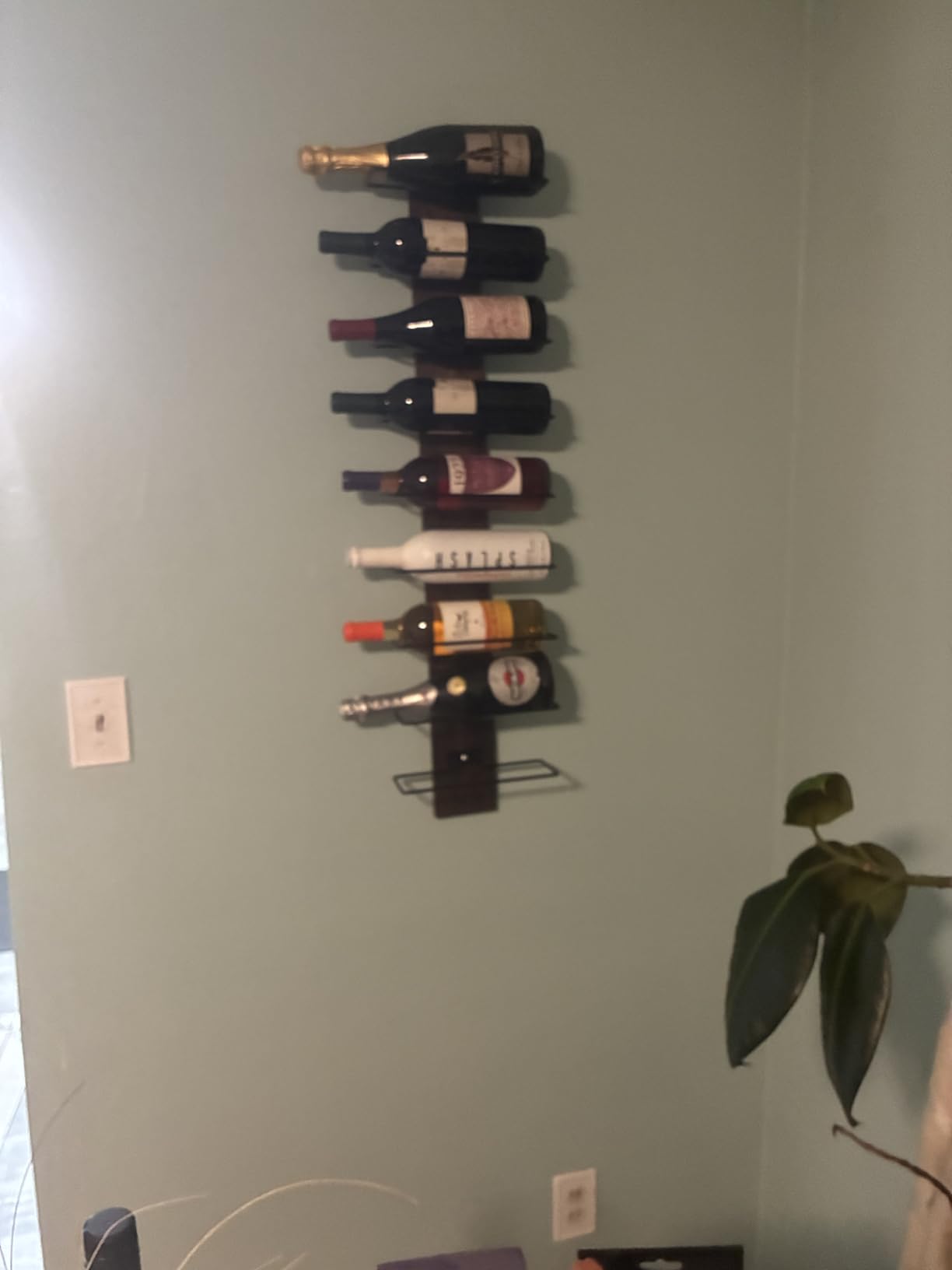 Wine Glass Rack - Under Cabinet Stemware Wine Glass Holder Glasses Storage Hanger Metal Organizer for Bar Kitchen Black customer photo 2