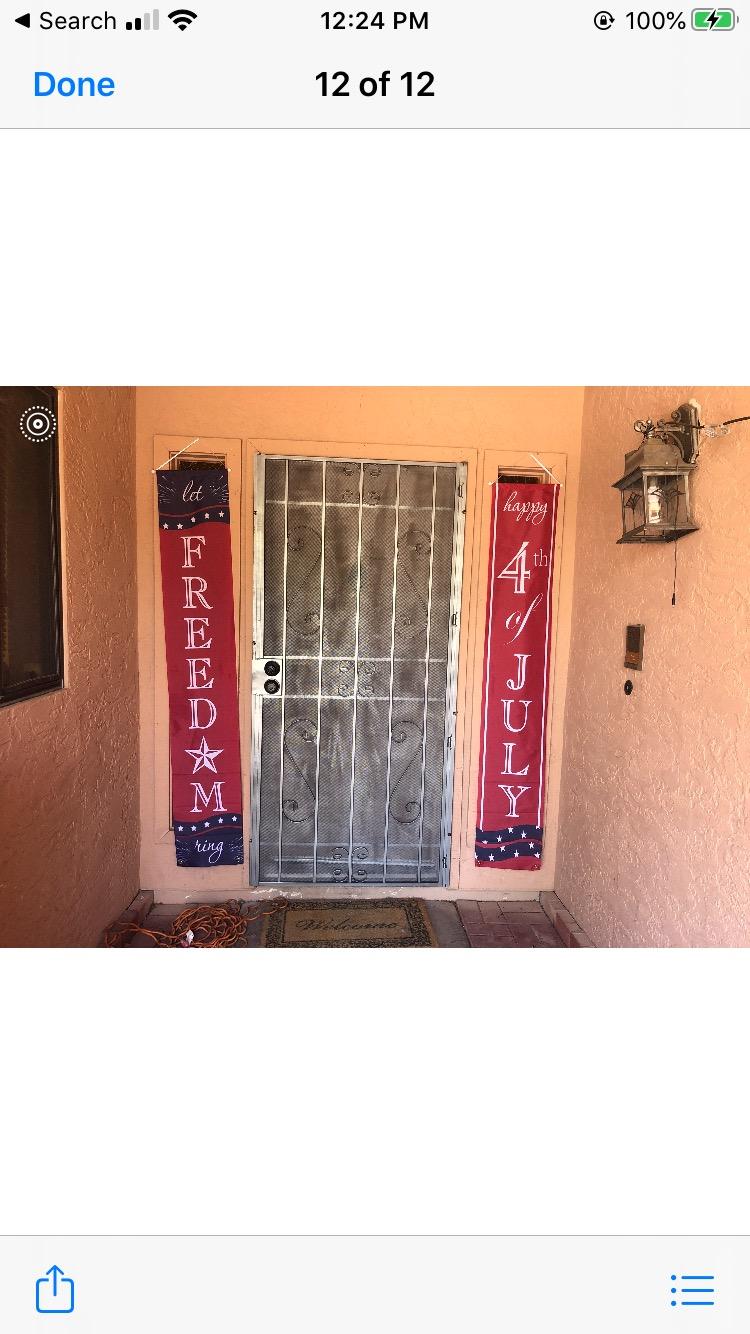 4th of July Decorations Outdoor - Hanging American Flag Banners Stars and Stripes Porch Sign - Patriotic Memorial Day Decor Party Supplies (2 Pcs) customer photo 2