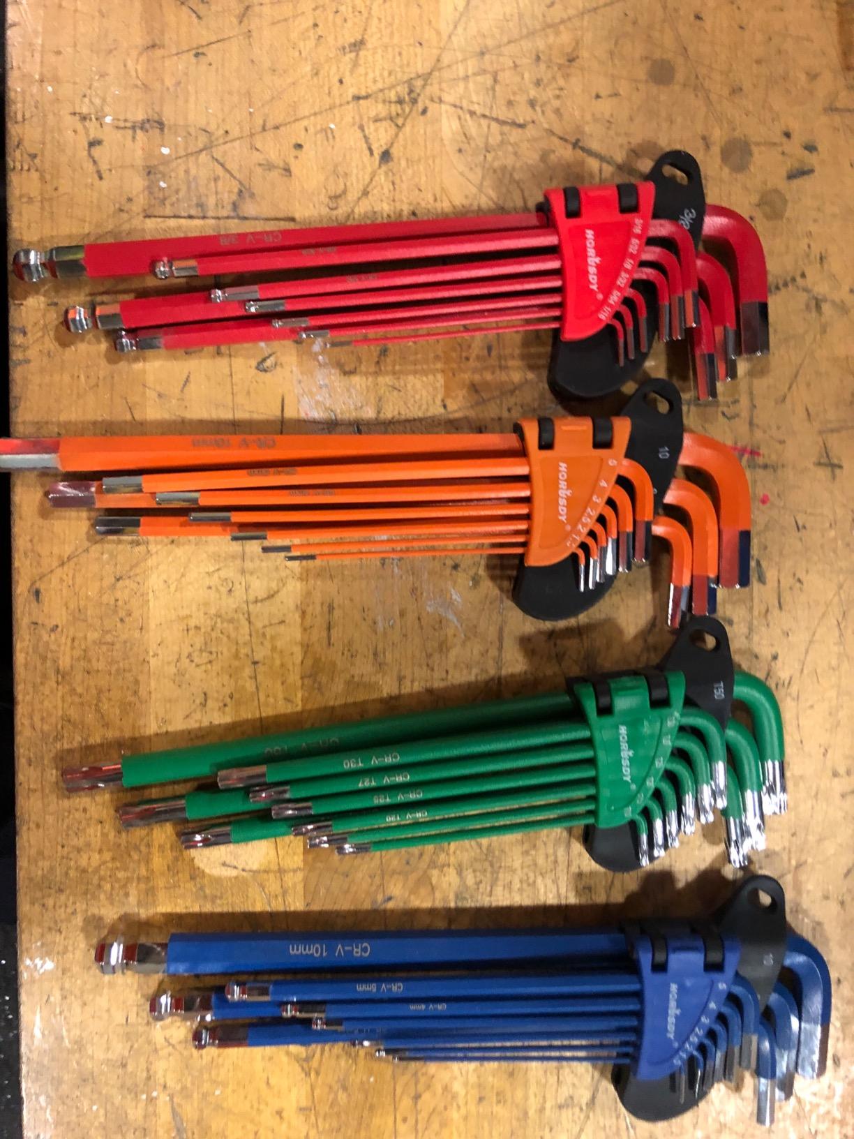 HORUSDY 37PCS Hex Key Allen Wrench Set, SAE & Metric Star Long Arm Ball End Hex Key Set customer photo 1