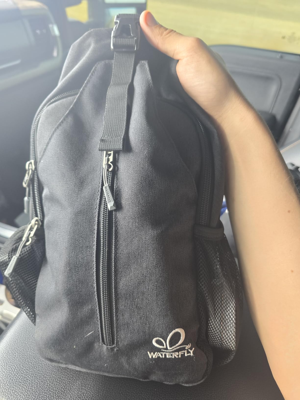 WATERFLY Crossbody Sling Backpack Sling Bag Travel Hiking Chest Bag Daypack (Purple) customer photo 1