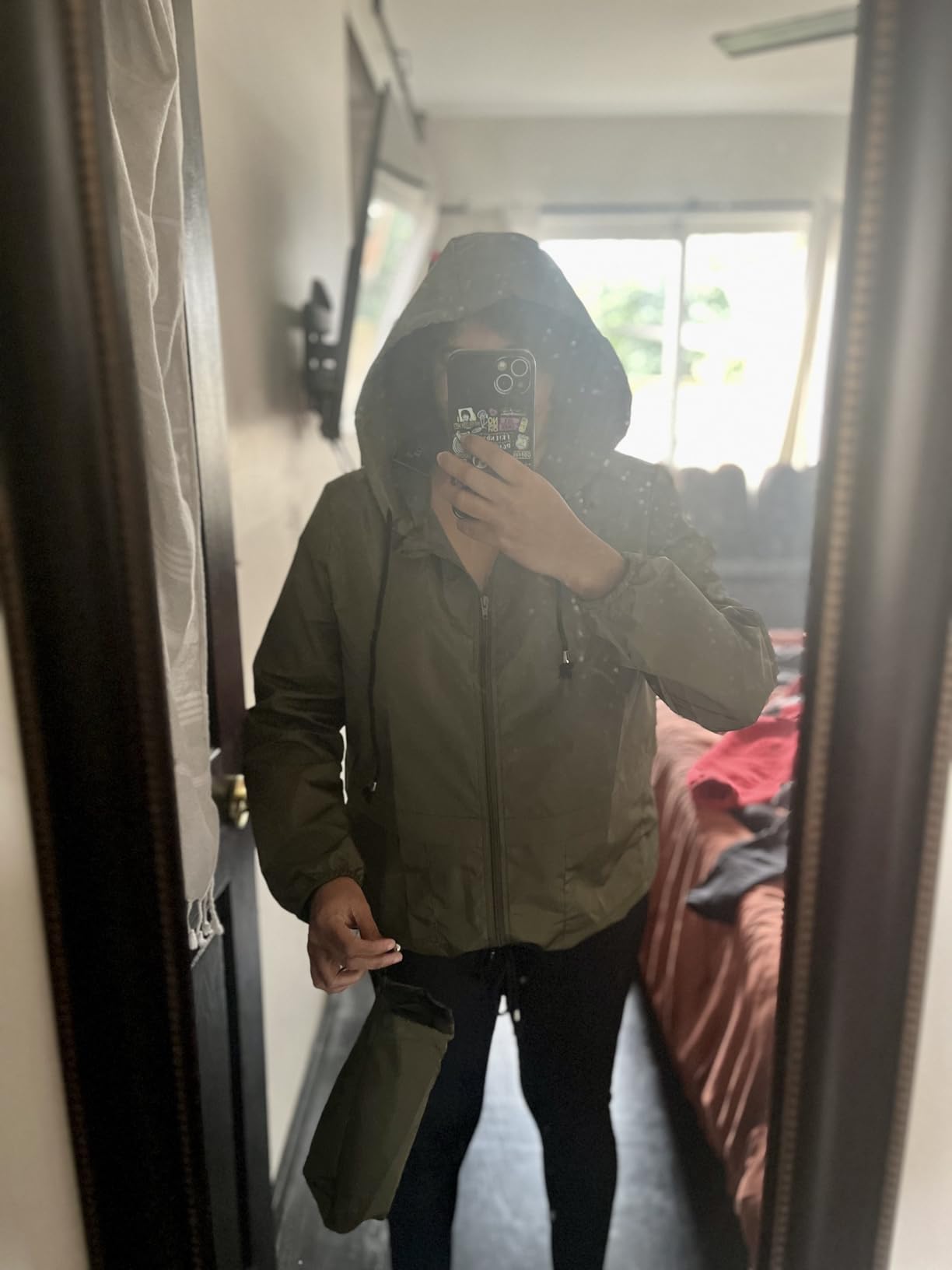 Raincoat Women Lightweight Waterproof Rain Jackets Packable Outdoor Hooded Windbreaker customer photo 2