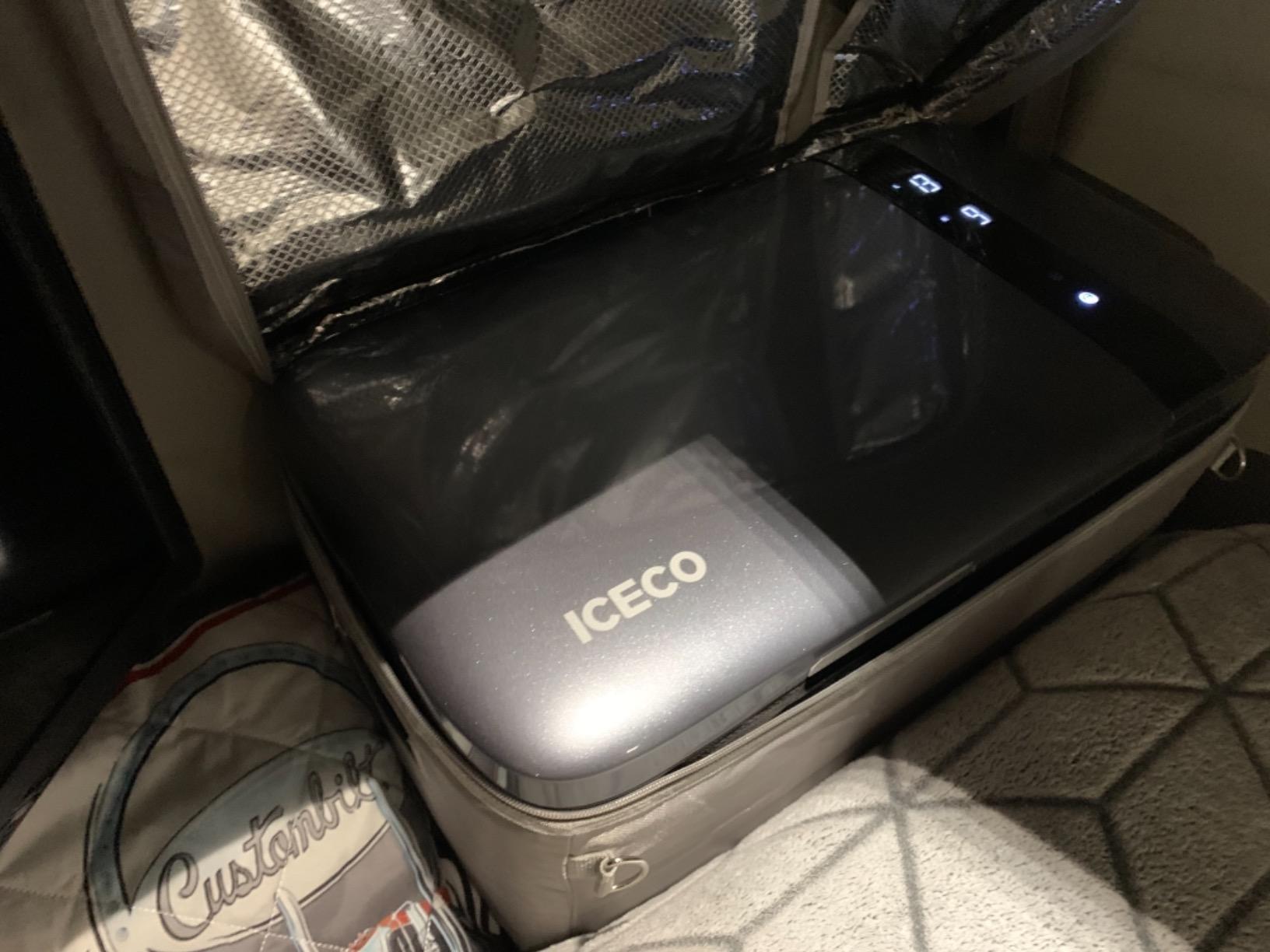 ICECO GO20 21 Quart/20 Liter Dual Zone 12 Volt Refrigerator, Portable Refrigerator with Secop Compressor, Electric Cooler, DC & AC, 0℉ - 50℉, Compressor Cooler for Outdoor, White customer photo 1
