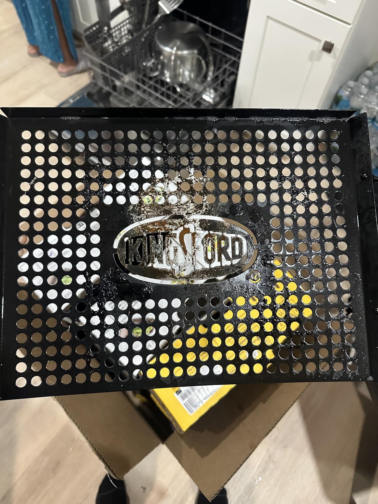 Kingsford Non-Stick Grill Topper Pan, Heavy Duty Carbon Steel BBQ Grilling Tray with Handles customer photo 2