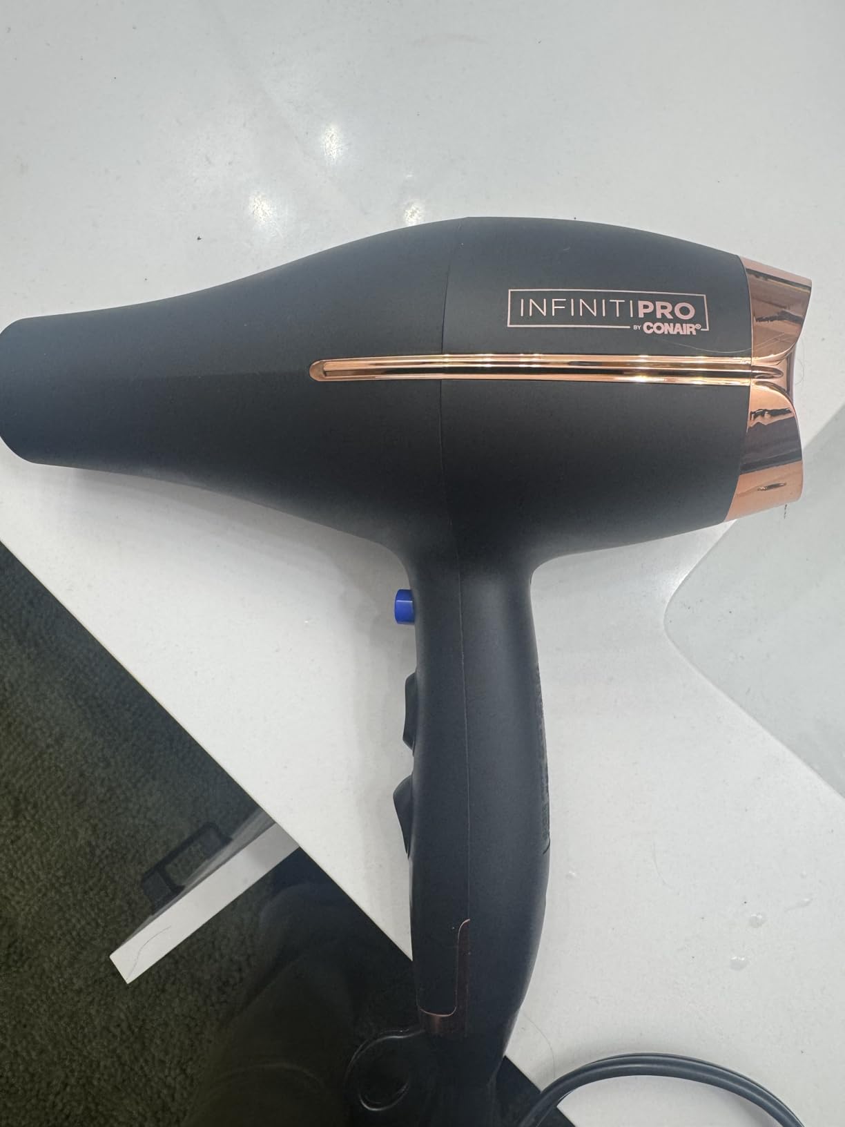 Conair InfinitiPRO AC Motor Pro Hair Dryer | Professional ionic ceramic blow dryer for faster, frizz-free drying on all hair types, Black, Model 650X customer photo 1