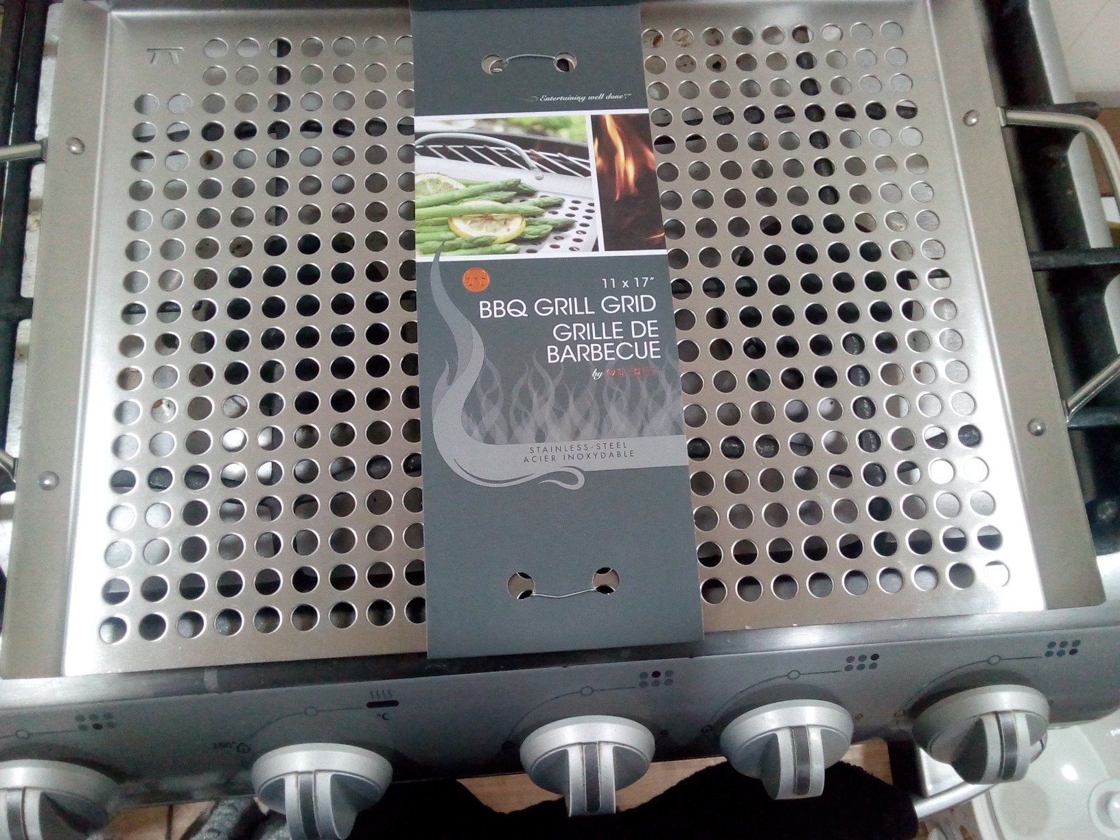 Outset 76631 Stainless Steel Grill Topper Grid, 11