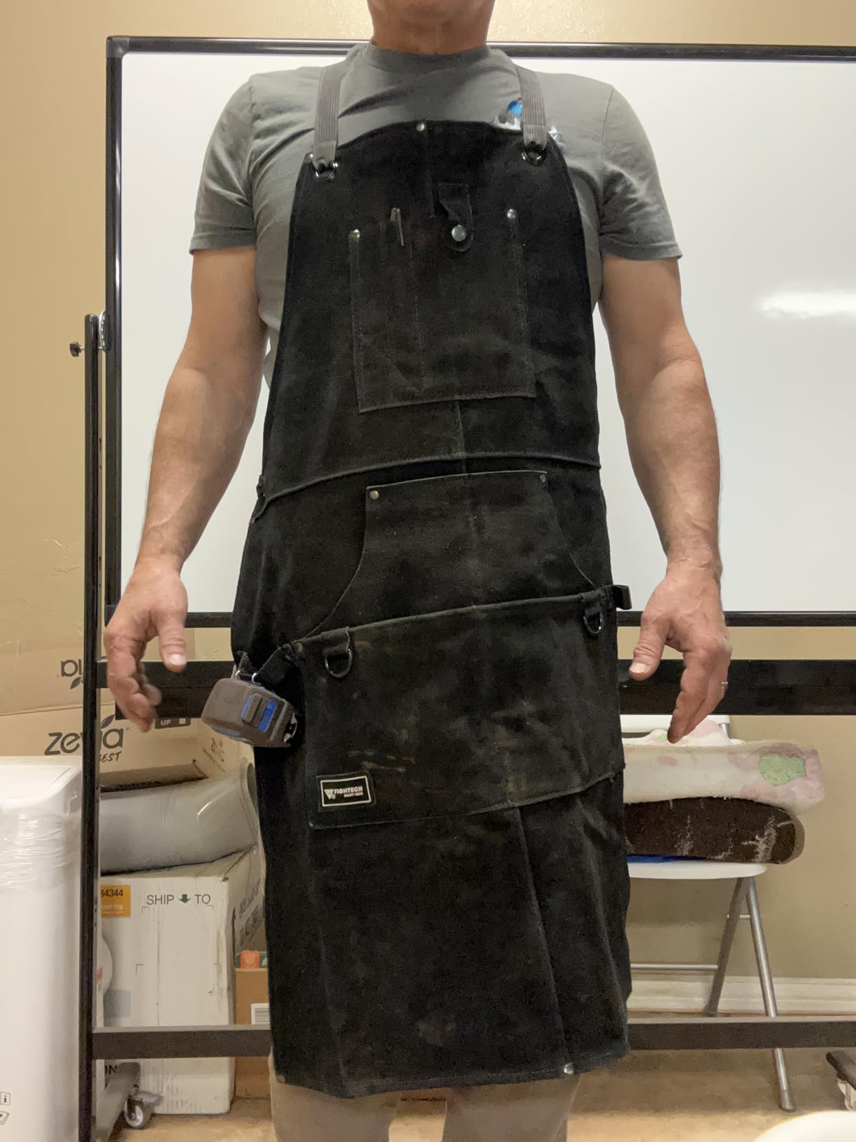 FIGHTECH Shop Apron - Heavy Duty Wood Working Apron for Men with Tool Pockets for Woodworkers Blacksmiths Carpenters M-XXL customer photo 1
