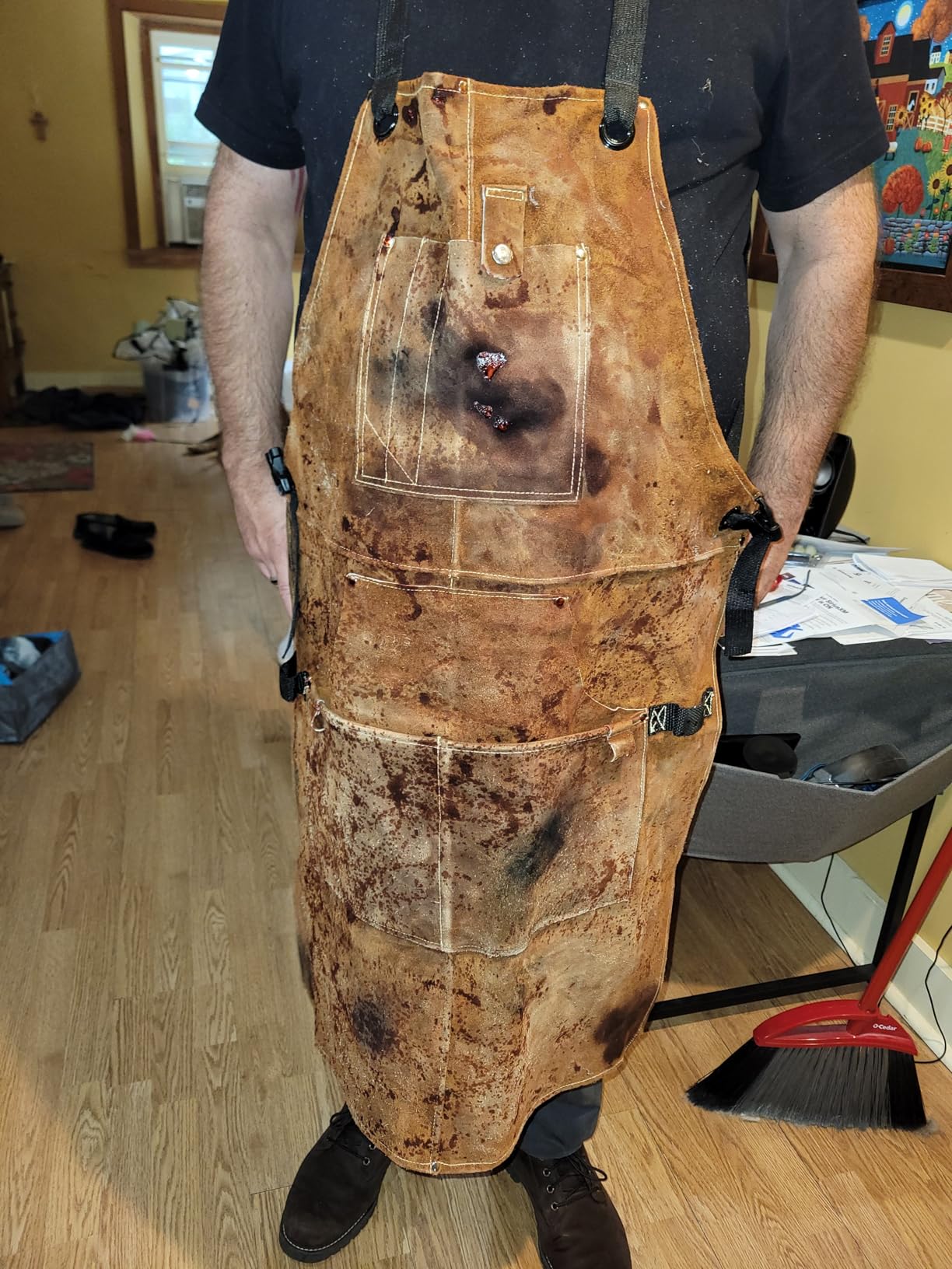 FIGHTECH Shop Apron - Heavy Duty Wood Working Apron for Men with Tool Pockets for Woodworkers Blacksmiths Carpenters M-XXL customer photo 2