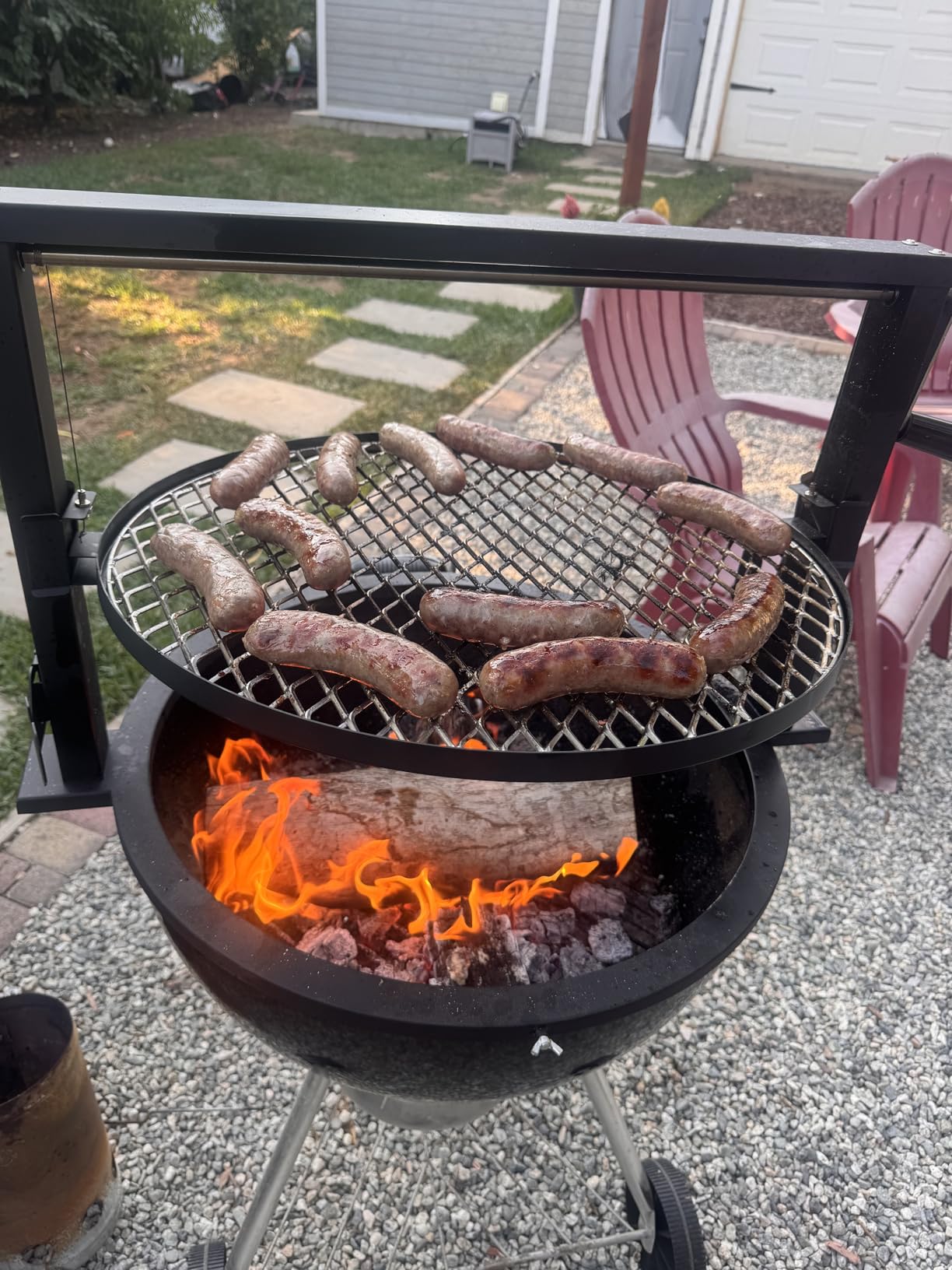 only fire Santa-maria Style Grill Rotisserie System Adjustable Cooking Grate Attachment for Weber 22 inch Kettle Grills - Global Patent customer photo 1