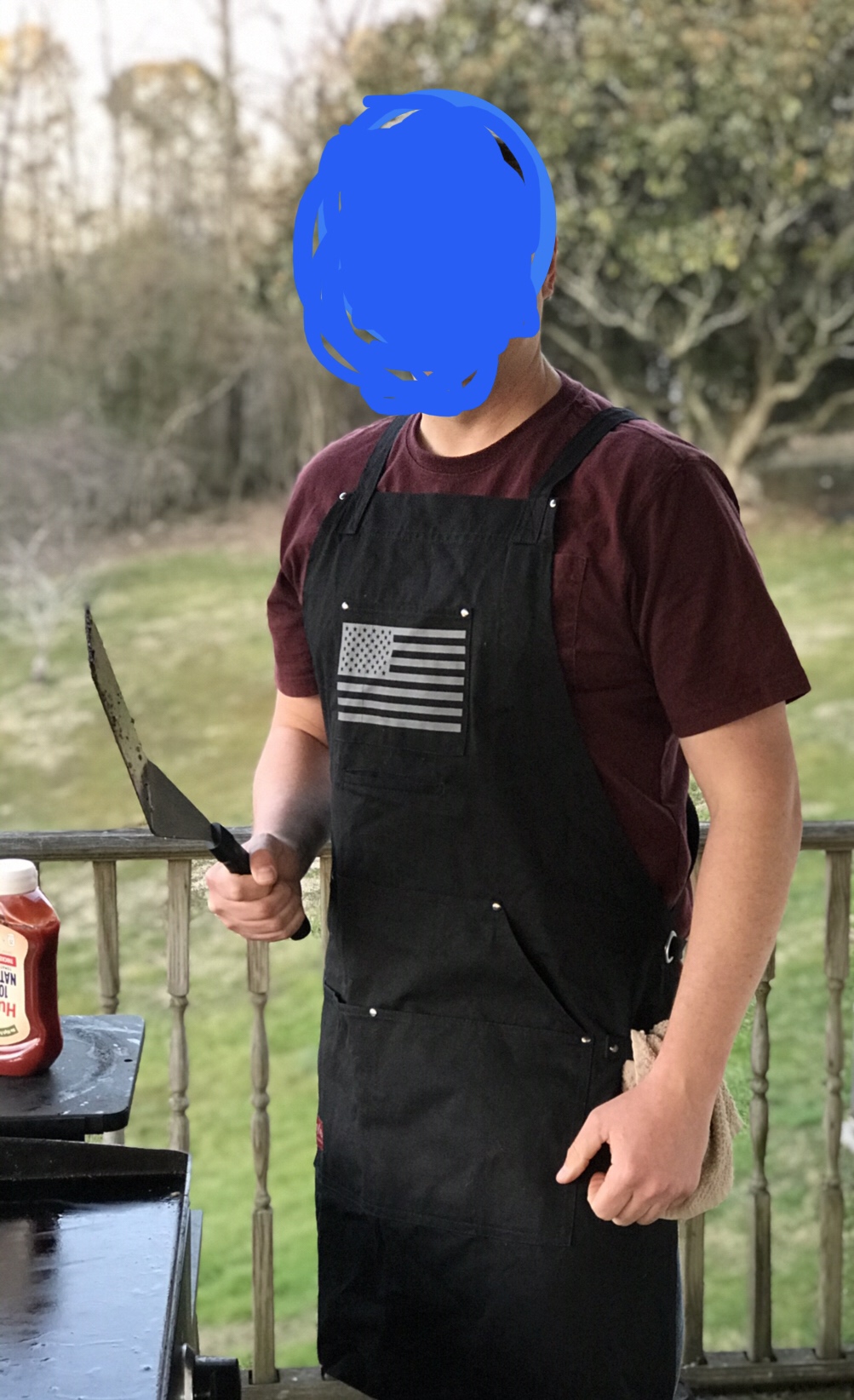 JayCee Apron for BBQ, Grill, Chef, Hobby and Workshop, 5 Pockets, Cross-Back, 2 Tool/Towel Loops, 10 oz Cotton, Great Gift customer photo 1