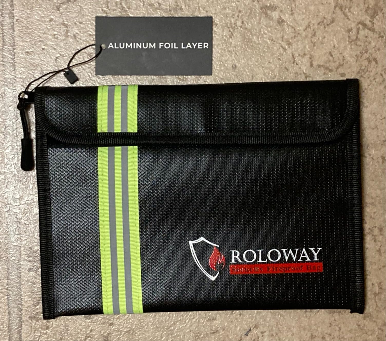 ROLOWAY Small Fireproof Bag (5 x 8 inches), Non-itchy Fireproof Money Bag for Cash, Valuables, Passport, Currency and Keys (2-Pack) customer photo 1