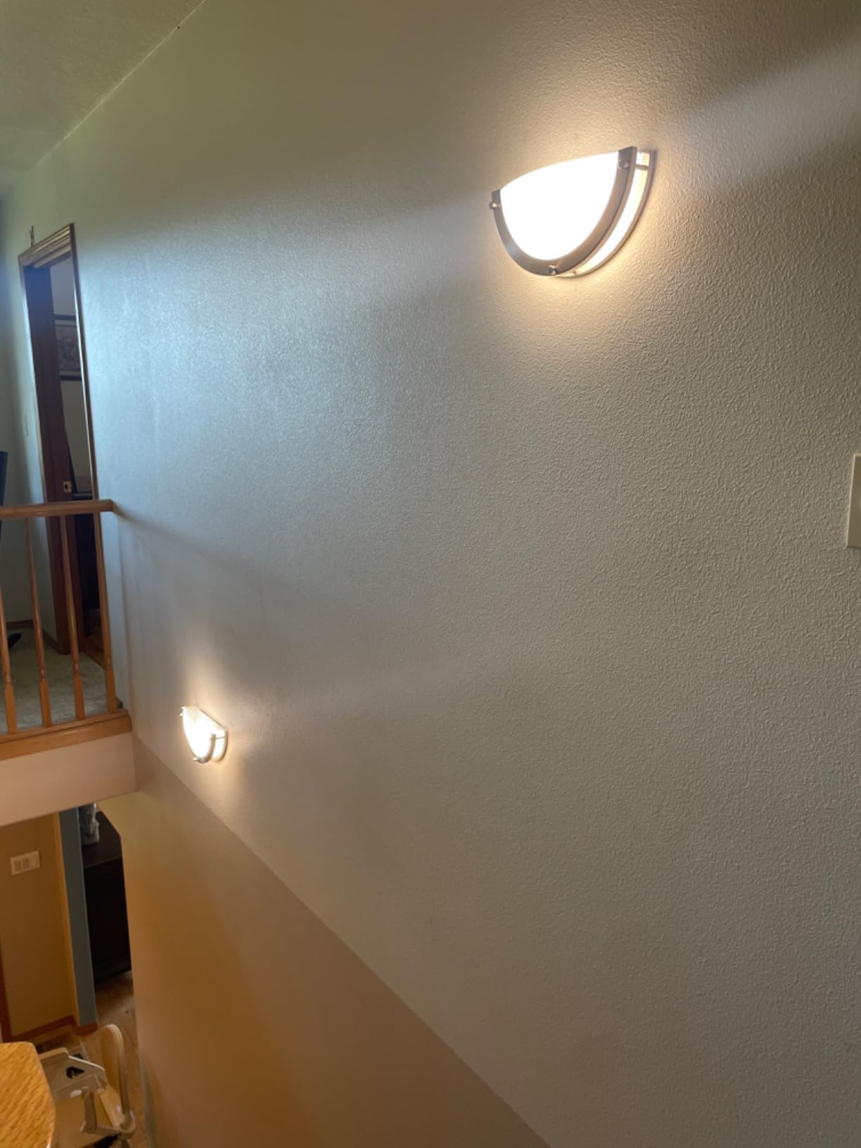 CLOUDY BAY 12-inch CRI90+15W 3000K/4000K/5000K Color Temperature Adjustable Dimmable LED Wall Sconce, ETL Listed LED Half Moon Wall Fixture, Brushed Nickel customer photo 2
