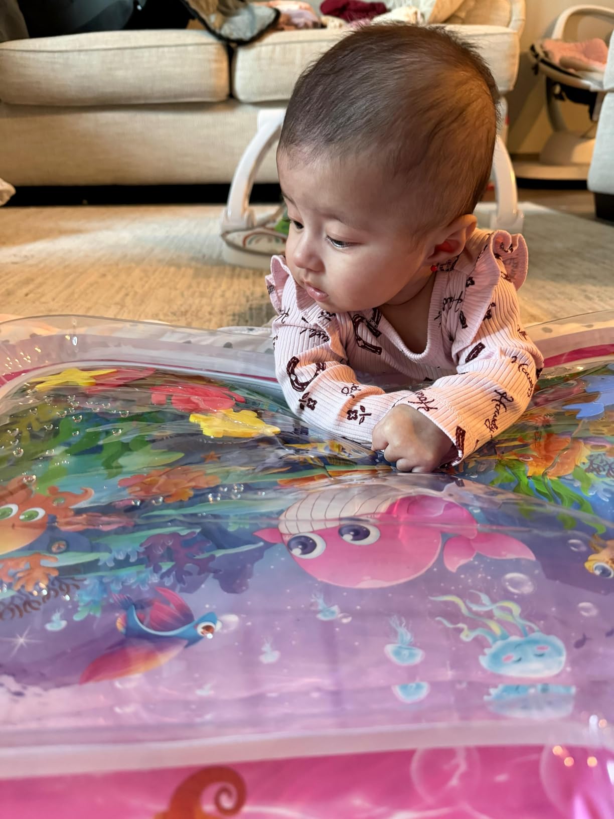 Infinno Inflatable Tummy Time Mat Premium Baby Water Play Mat for Infants and Toddlers Baby Toys for 3 to 24 Months customer photo 2