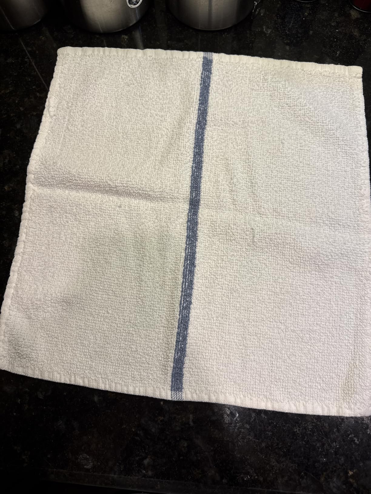 Towels N More 24 Pack 16x19 Bar Mop Towels High Absorbent Cotton Reusable Kitchen Towels - Quick Drying Towels for Chef, Cook, Home, Restaurant, Bar Glass Cleaning Towels (24, Blue Stripe) customer photo 2