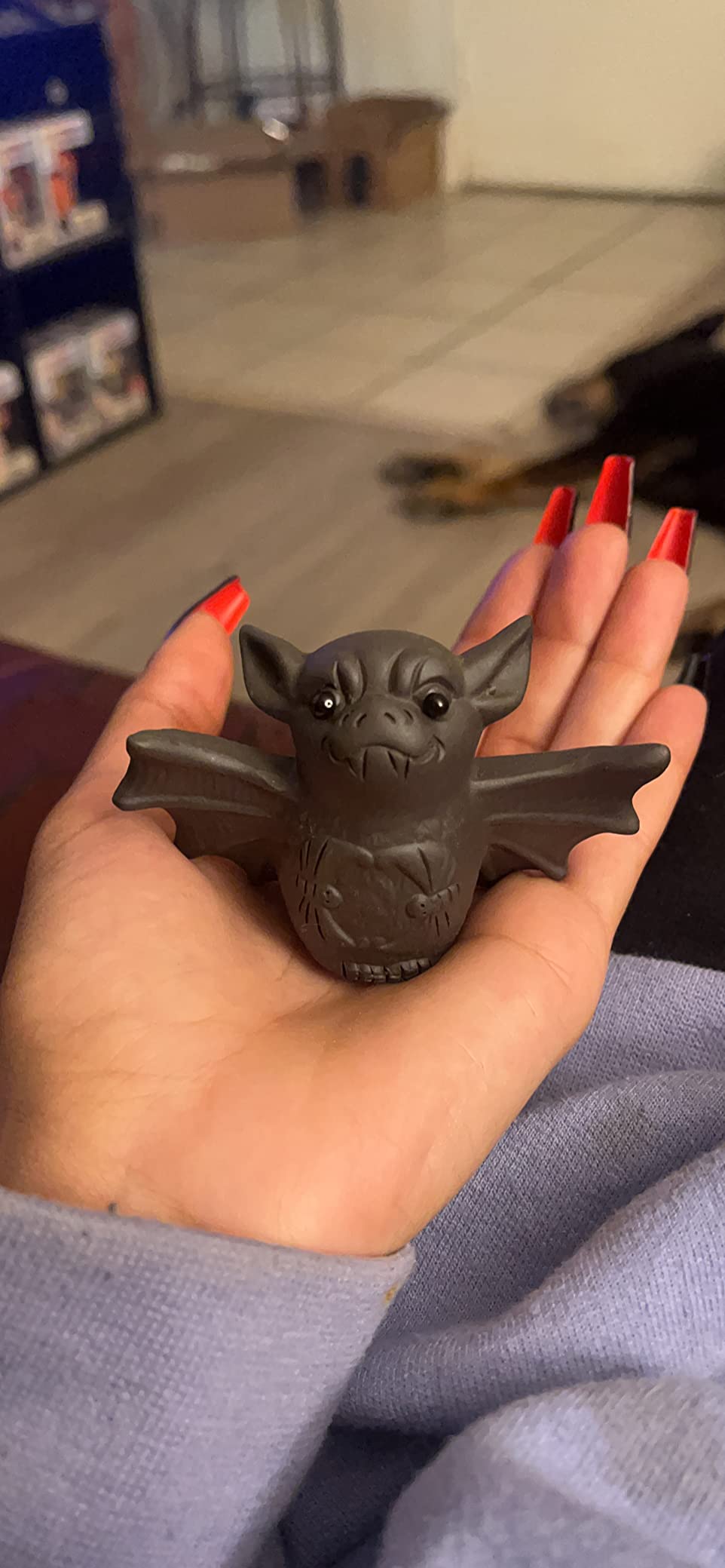 EatingBiting Chinese Zisha Tea Bat - Purple Clay Tea Pet, Handmade, Gift & Home Decor customer photo 1