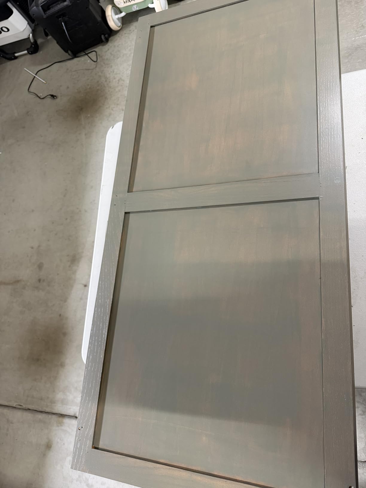 ALL-IN-ONE Paint by Heirloom Traditions, Oyster (Neutral Taupe), Quart - Durable cabinet and furniture paint. Built in primer and top coat, no sanding needed. customer photo 2