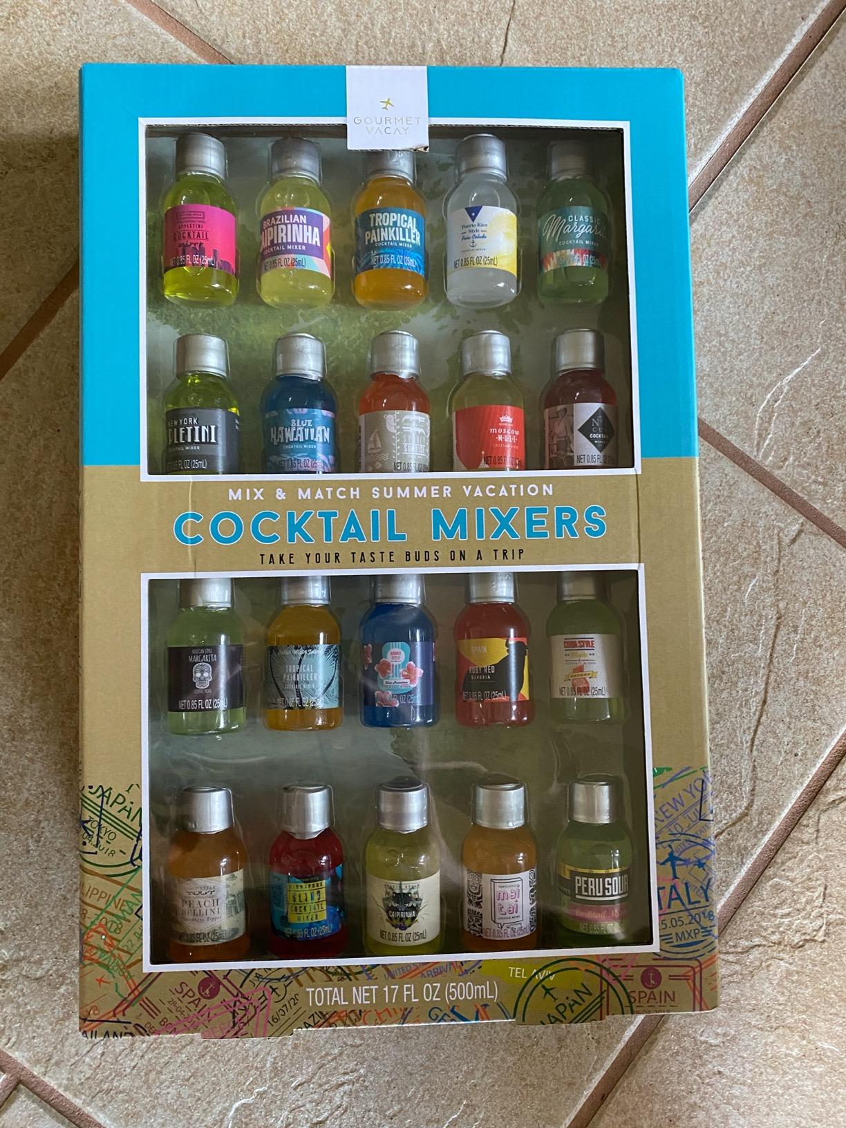 Thoughtfully Cocktails, Mix and Match Mini Sampler Cocktail Mixer Set, Vegan and Vegetarian, Tropical and Classic, Set of 20 customer photo 1