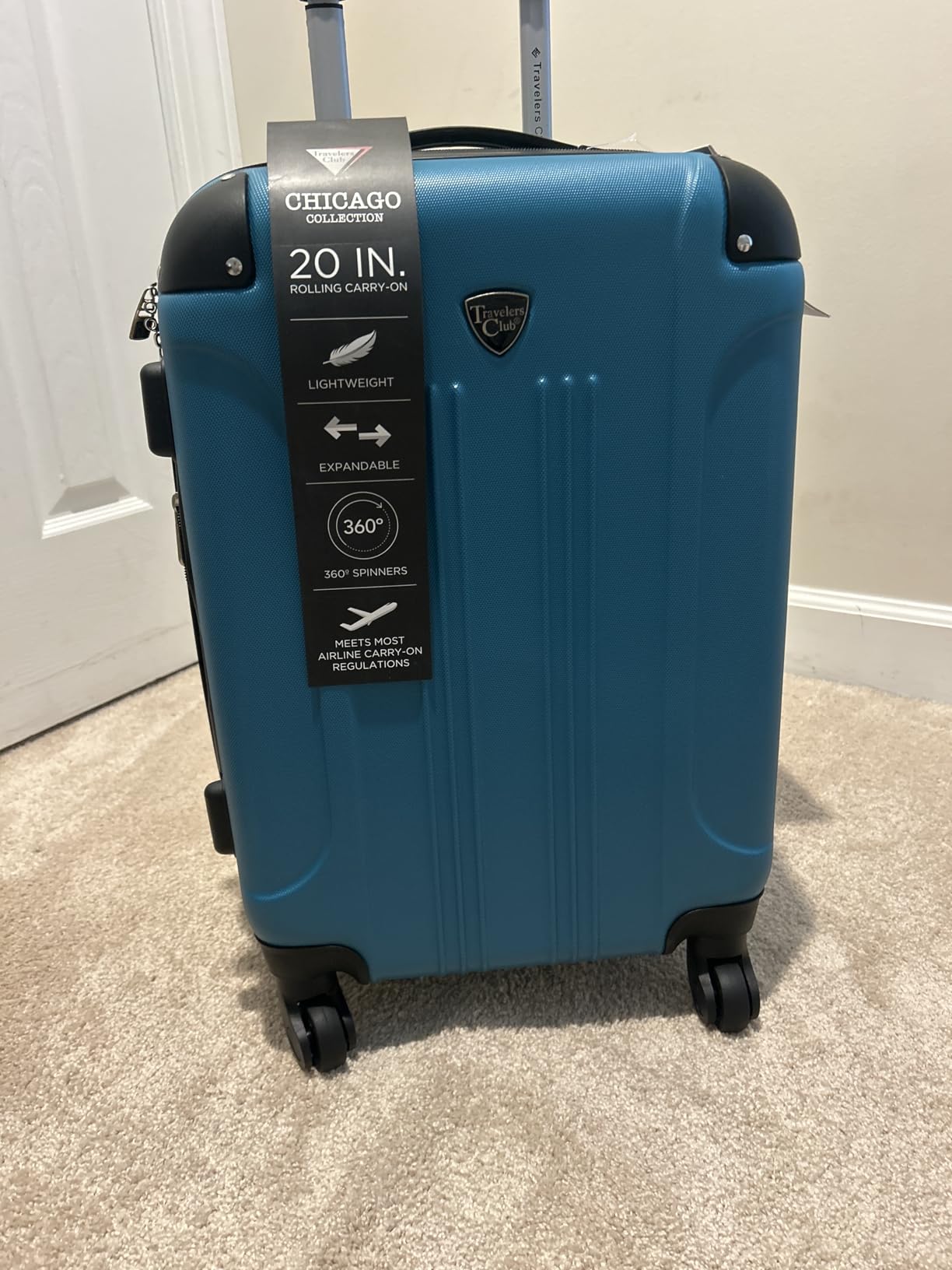 Travelers Club Chicago Hardside Expandable Spinner Luggage, Rose Gold, 3 Piece Set customer photo 1