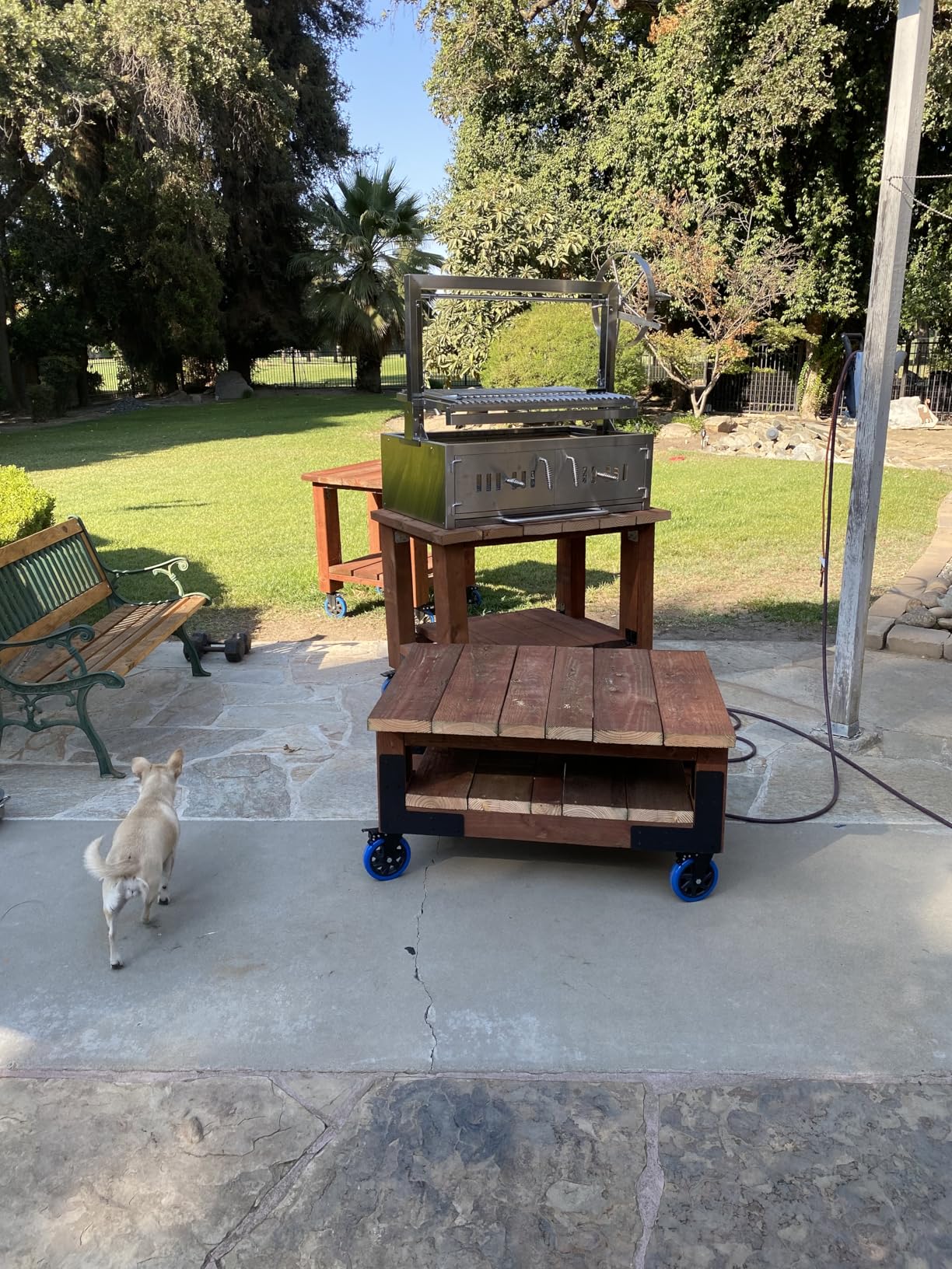 Built In/Table Top Charcoal Outdoor BBQ, Stainless Steel #430 Body and #304 Grates, Rotisserie Parrilla Santa Maria/Argentine Grill Spit customer photo 2