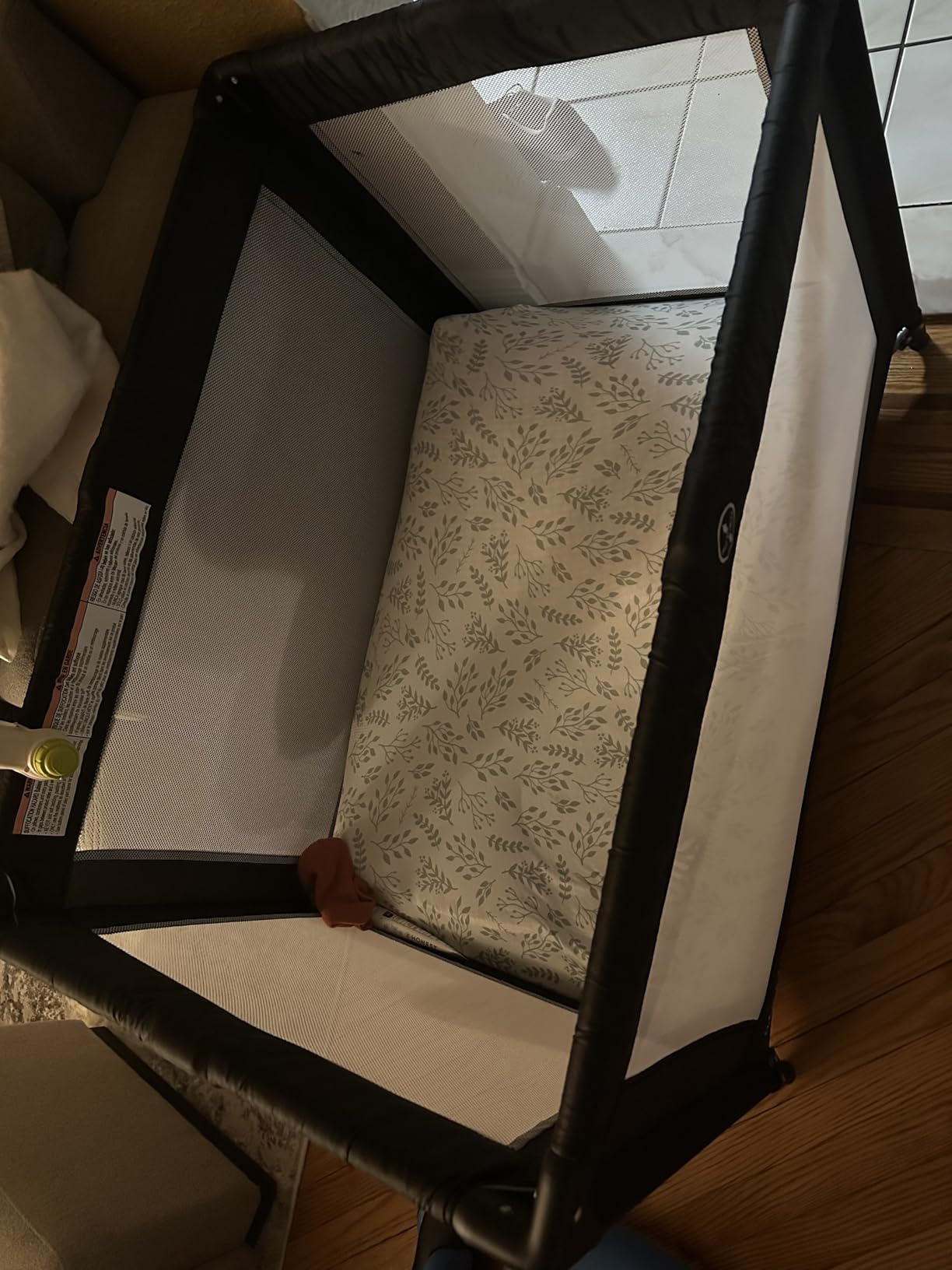Dream On Me Nest Portable Baby Playard, Lightweight Foldable Travel Play & Nap Space with Carry Bag, Breathable Mesh Sides for Infants & Toddlers, Compact Indoor Outdoor Use, Grey customer photo 2