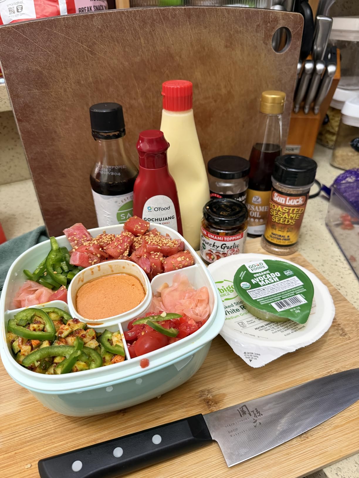 Bentgo Salad Container - 54 oz Bowl with 4-Compartment Toppings Tray, Leak-Proof Dressing Container, Reusable Fork, BPA-Free Lunch Box for Meal Prep & Food Storage; Removable Bento Tray (Coastal Aqua) customer photo 1