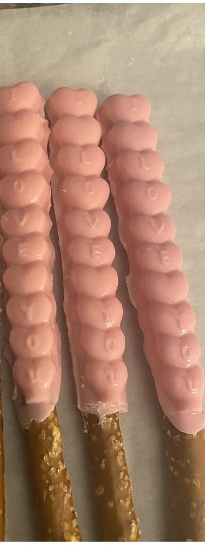 Grandmama's Goodies V144 Valentine's Day I Love You Heart Pretzel Lollipop Chocolate Candy Soap Mold with Exclusive Molding Instructions customer photo 1