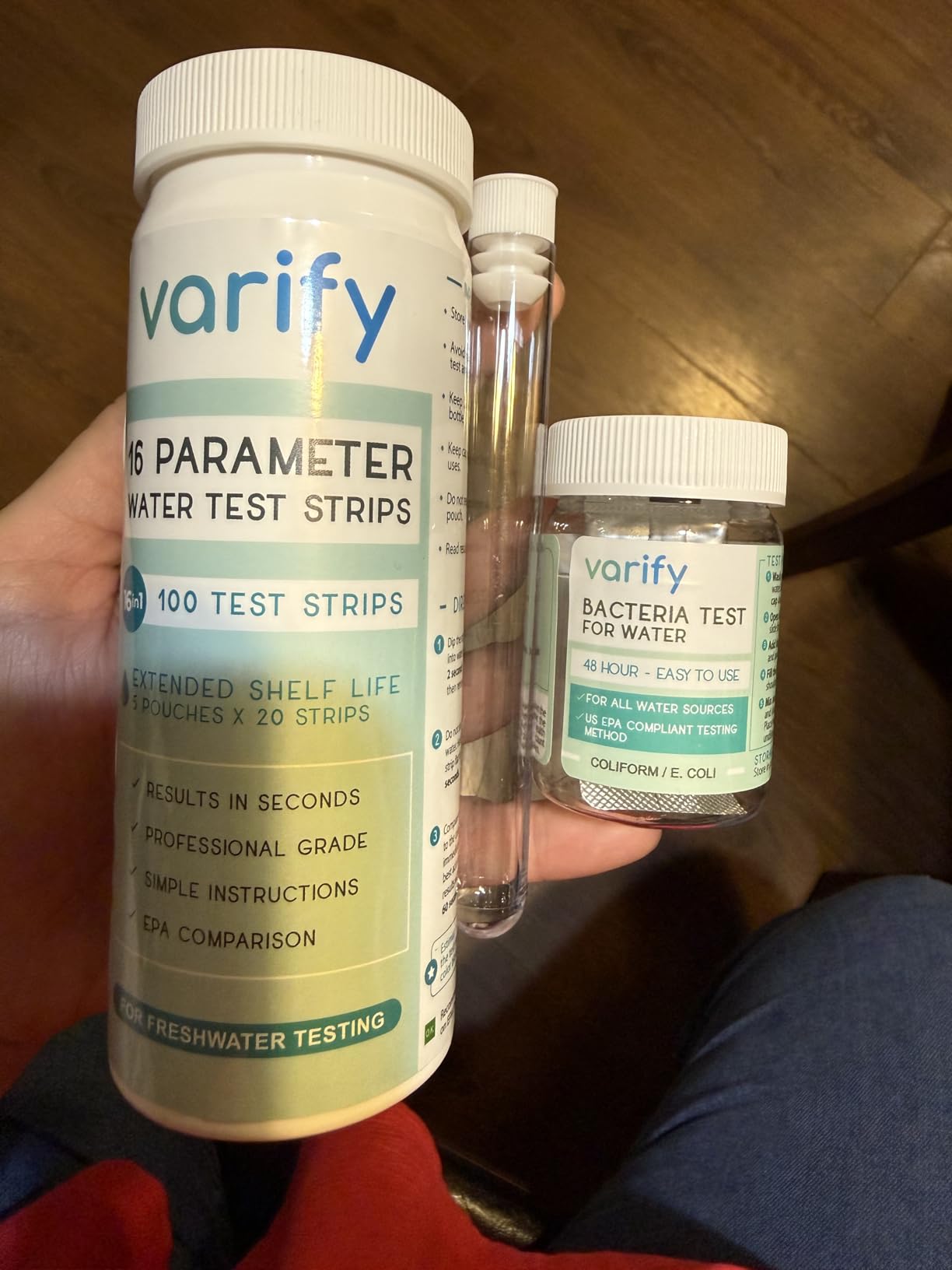 Varify 17in1 Complete Drinking Water Test Kit - 100 Strips + 2 Bacteria Tester Kits customer photo 1