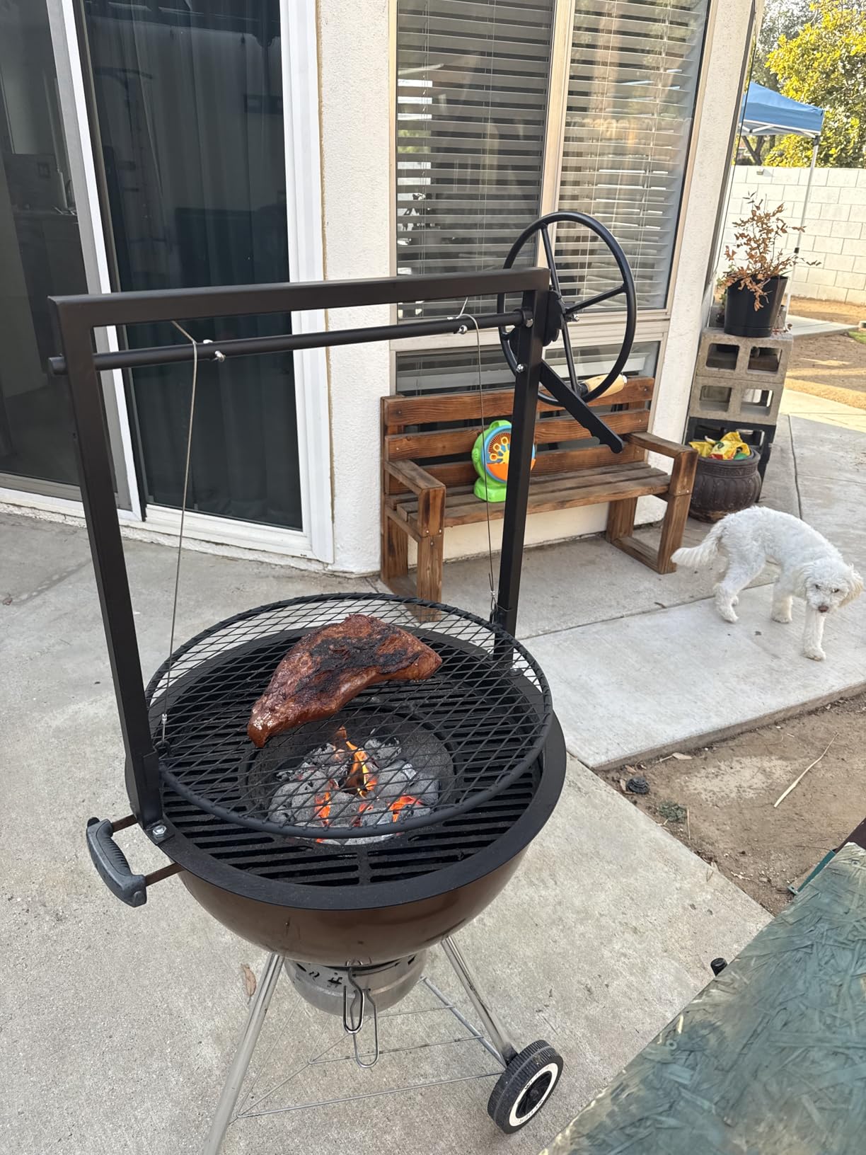 Ash & Ember Santa Maria Style Adjustable Cooking Grate Attachment, Fits 24