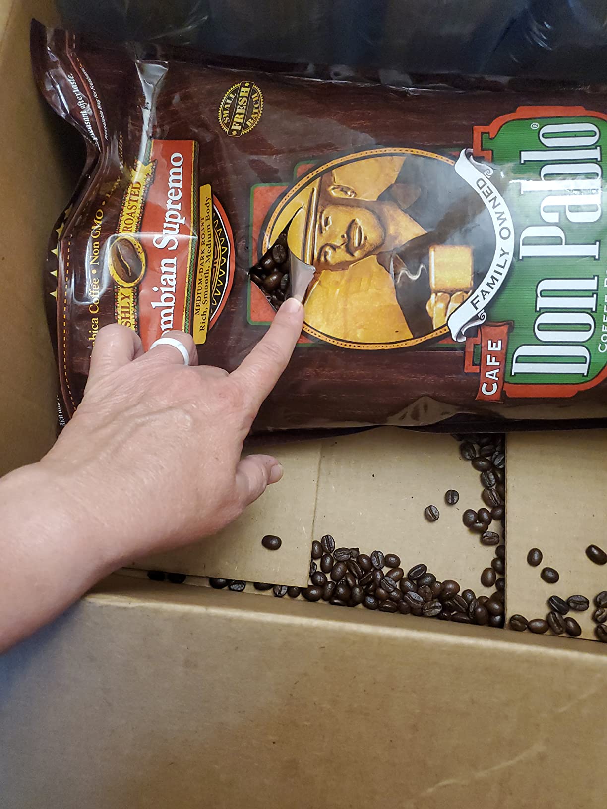 5LB Don Pablo Colombian Supremo - Whole Bean Arabica Coffee - Medium-Dark Roast - Low Acidity - 5 Pound (5 lb) Bag customer photo 1