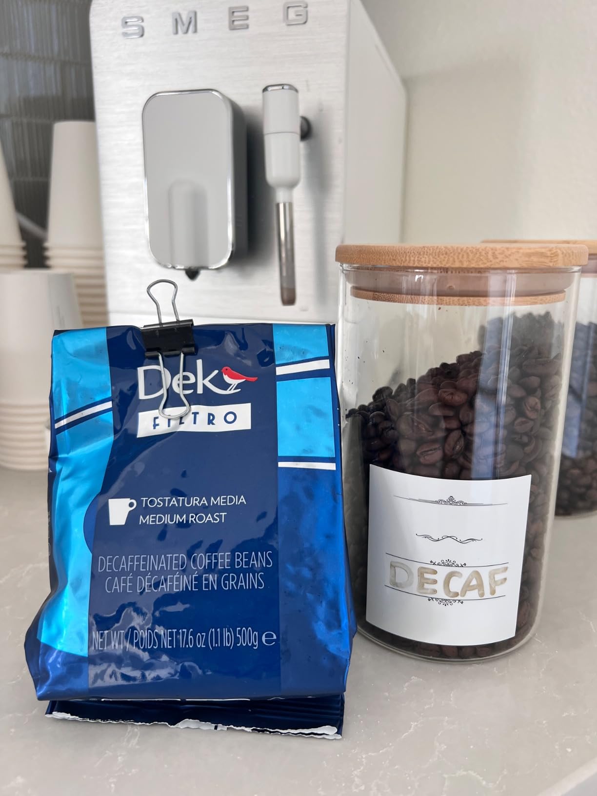 Lavazza Dek Filtro Whole Bean Coffee Medium Roast 1.1LB Bag, Authentic Italian customer photo 2