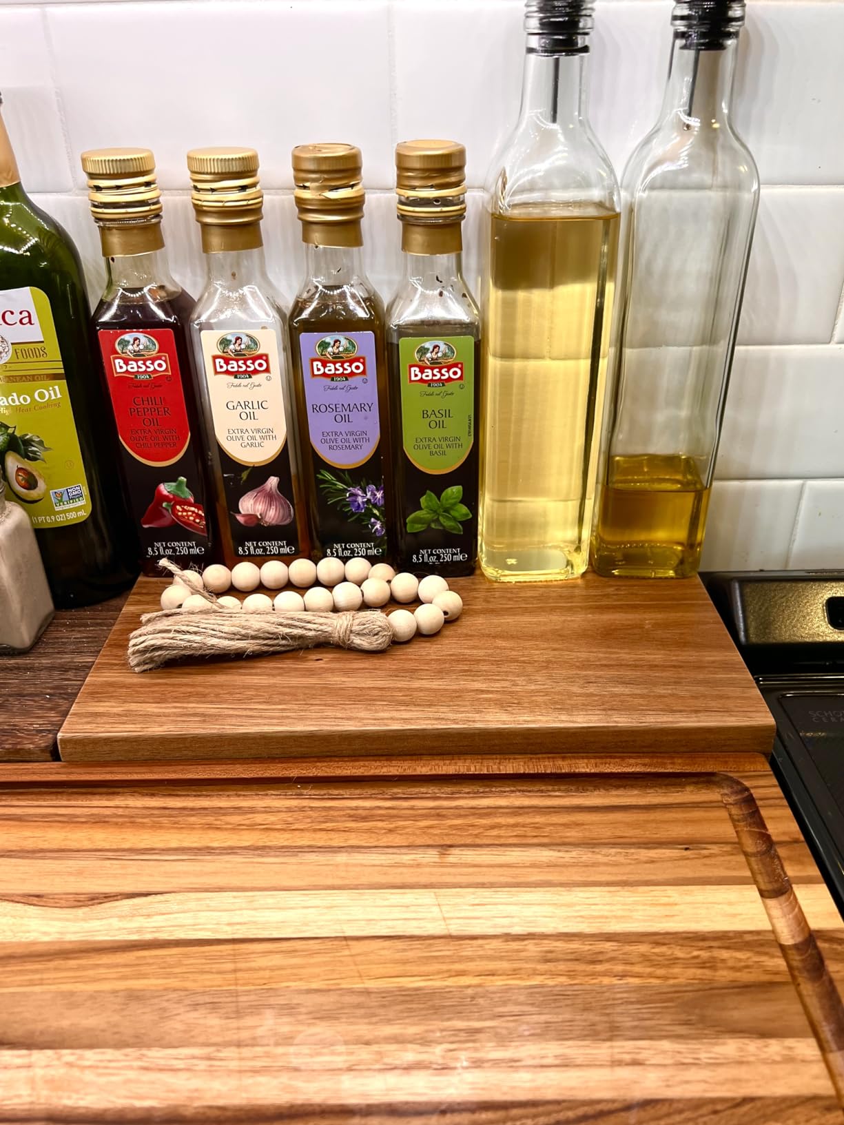BASSO 1904 - Extra Virgin Olive Oil Gift Set, Experience 5 Olive Oil Varieties, First Cold Pressed, Tasting and Dipping Olive Oil Gift Box, (5 pack x 100 ml) customer photo 2