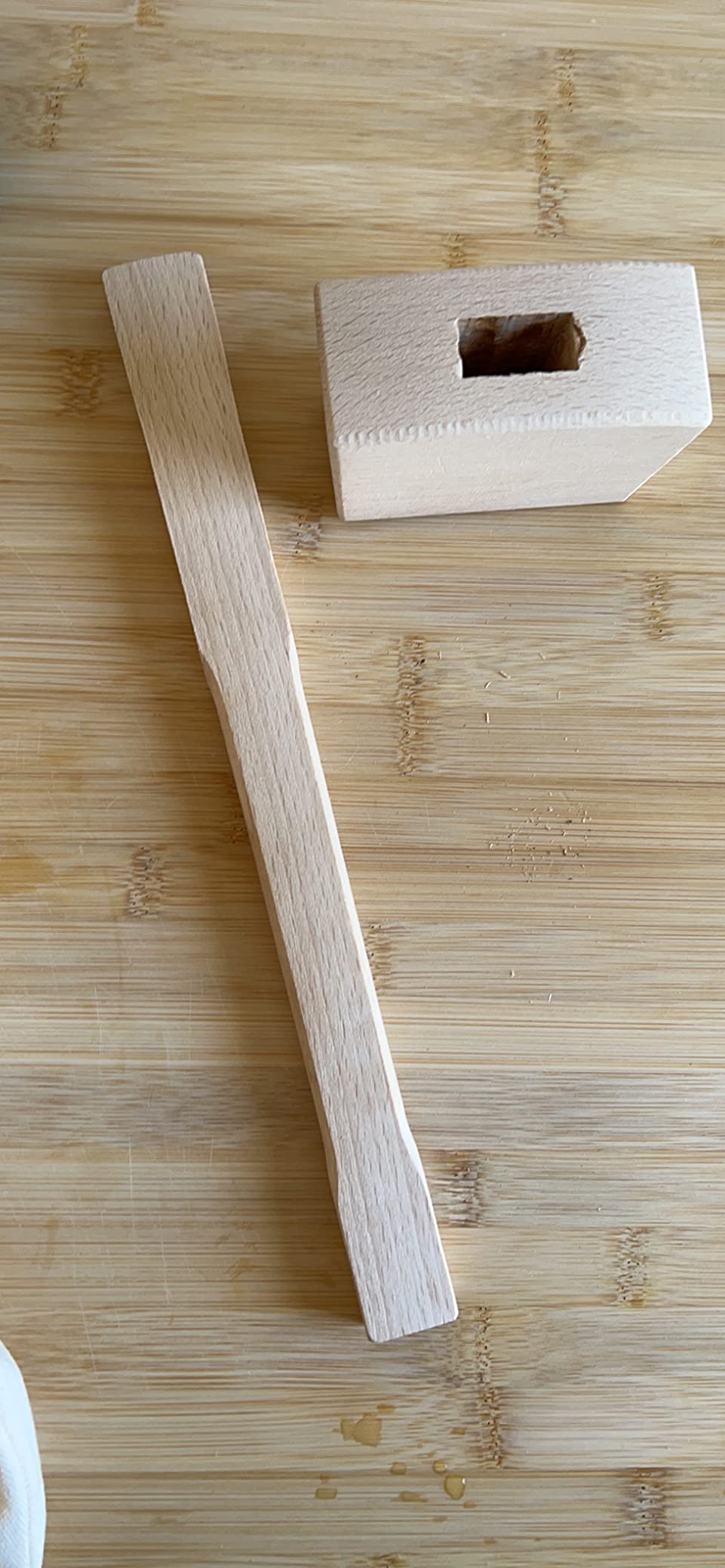 Lewis Bag and Ice Mallet - Wood Hammer and Lewis Bag for Crushed Ice, Bartender Kit Set & Bar Tools Kitchen Accessory customer photo 2