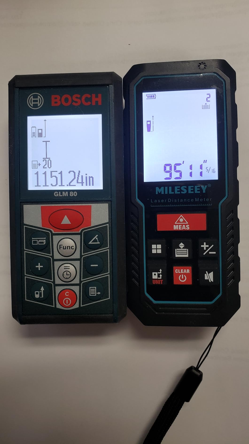 Laser Measure Device, MiLESEEY 229ft Digital Laser Tape Measure with Upgrade Electronic Angle Sensor, 2mm Accuracy, Area Measurement, Volume and Pythagoras, 2