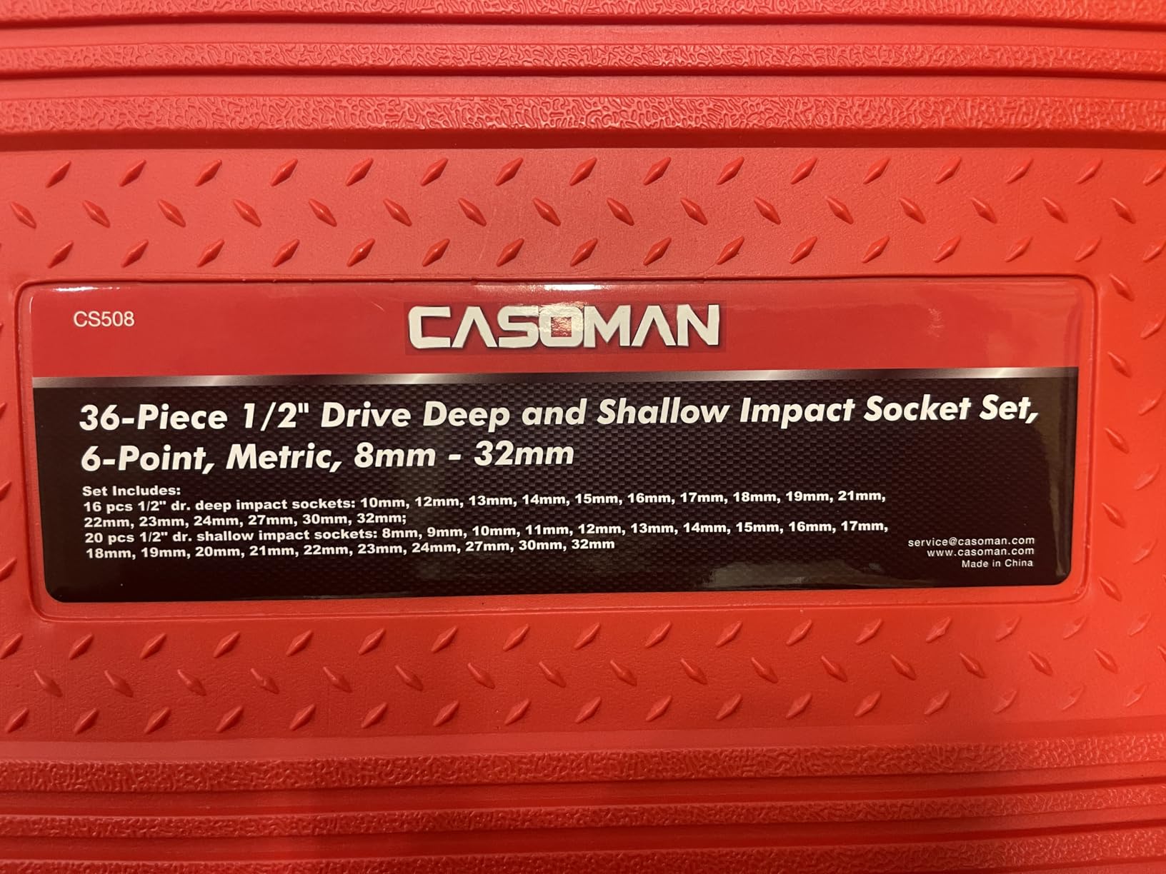 CASOMAN 1/4 Inch Drive Master Impact Socket Set, 50-Piece, 6-Point, SAE/Metric customer photo 2