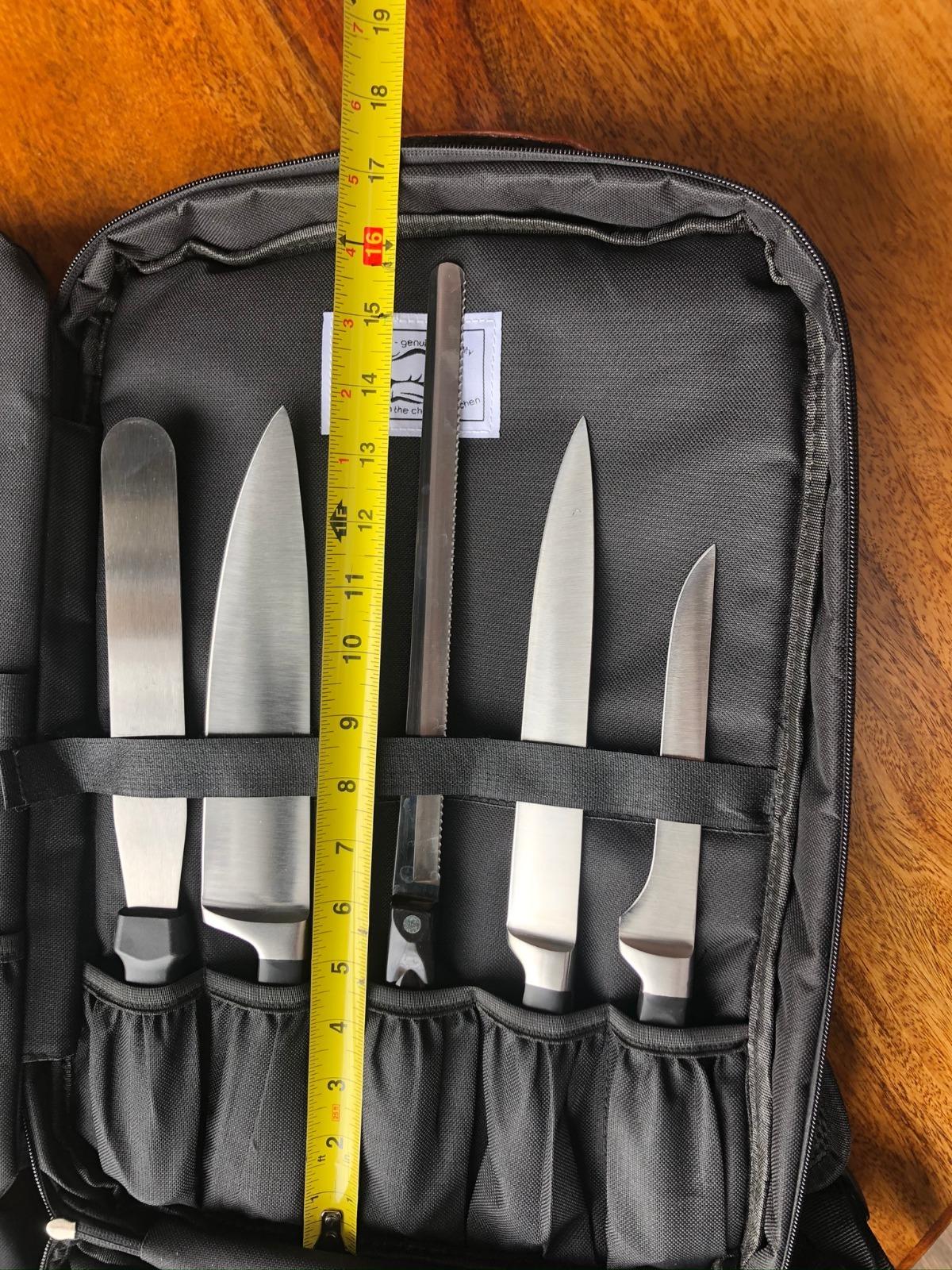 Chef Knife Bag | Premium Knife Case | Waterproof Material | Chefs Case with 30+ Pockets for Knives & Utensils | Culinary Gifts For Chefs & Students | Sturdy Travel Knife Bag (Black) customer photo 1