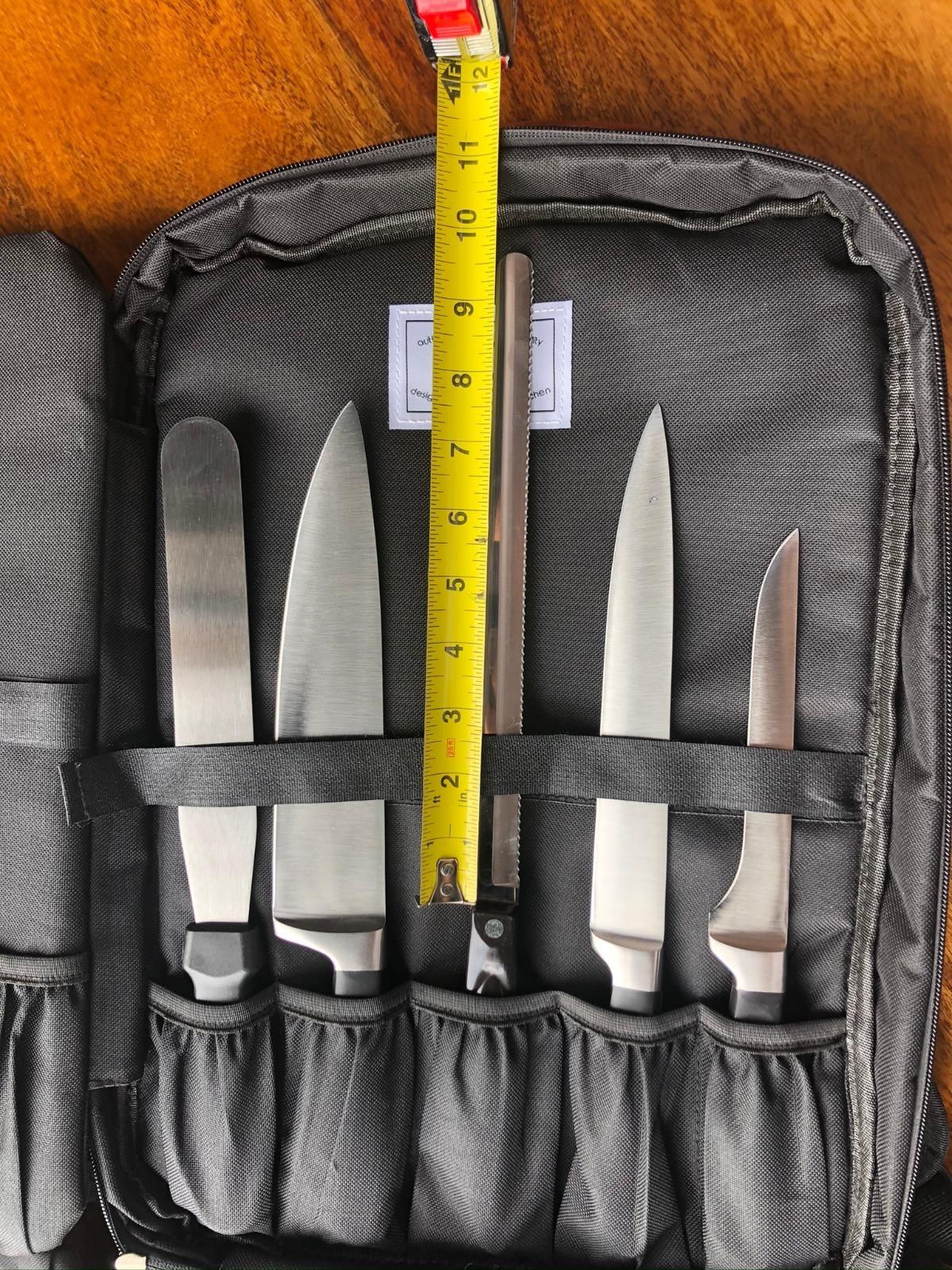 Chef Knife Bag | Premium Knife Case | Waterproof Material | Chefs Case with 30+ Pockets for Knives & Utensils | Culinary Gifts For Chefs & Students | Sturdy Travel Knife Bag (Black) customer photo 2