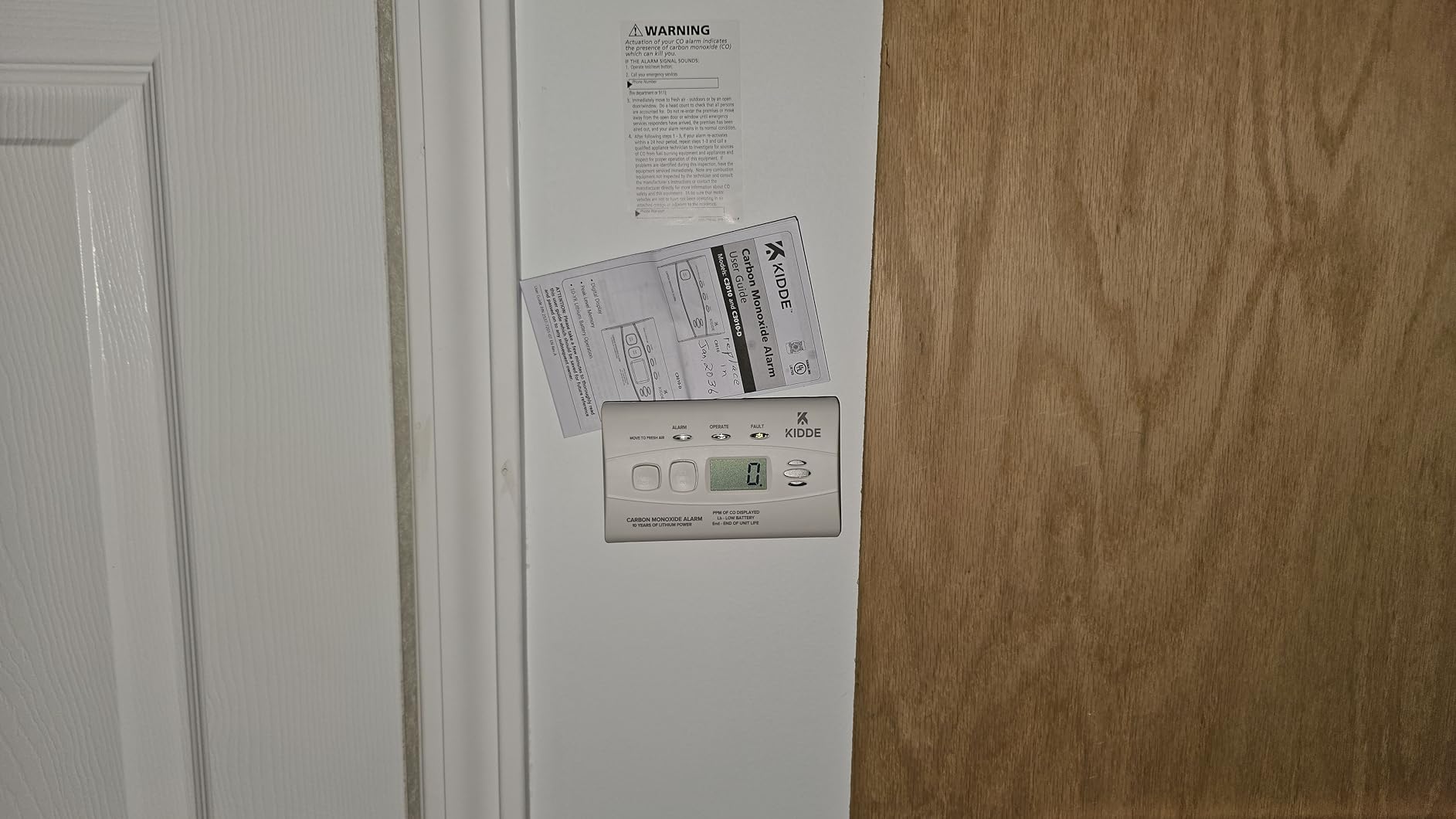 Kidde Carbon Monoxide Detector, 10-Year Battery Powered, Digital Display, LED Status Indicators, 85 dB Alarm, 3rd Edition customer photo 1