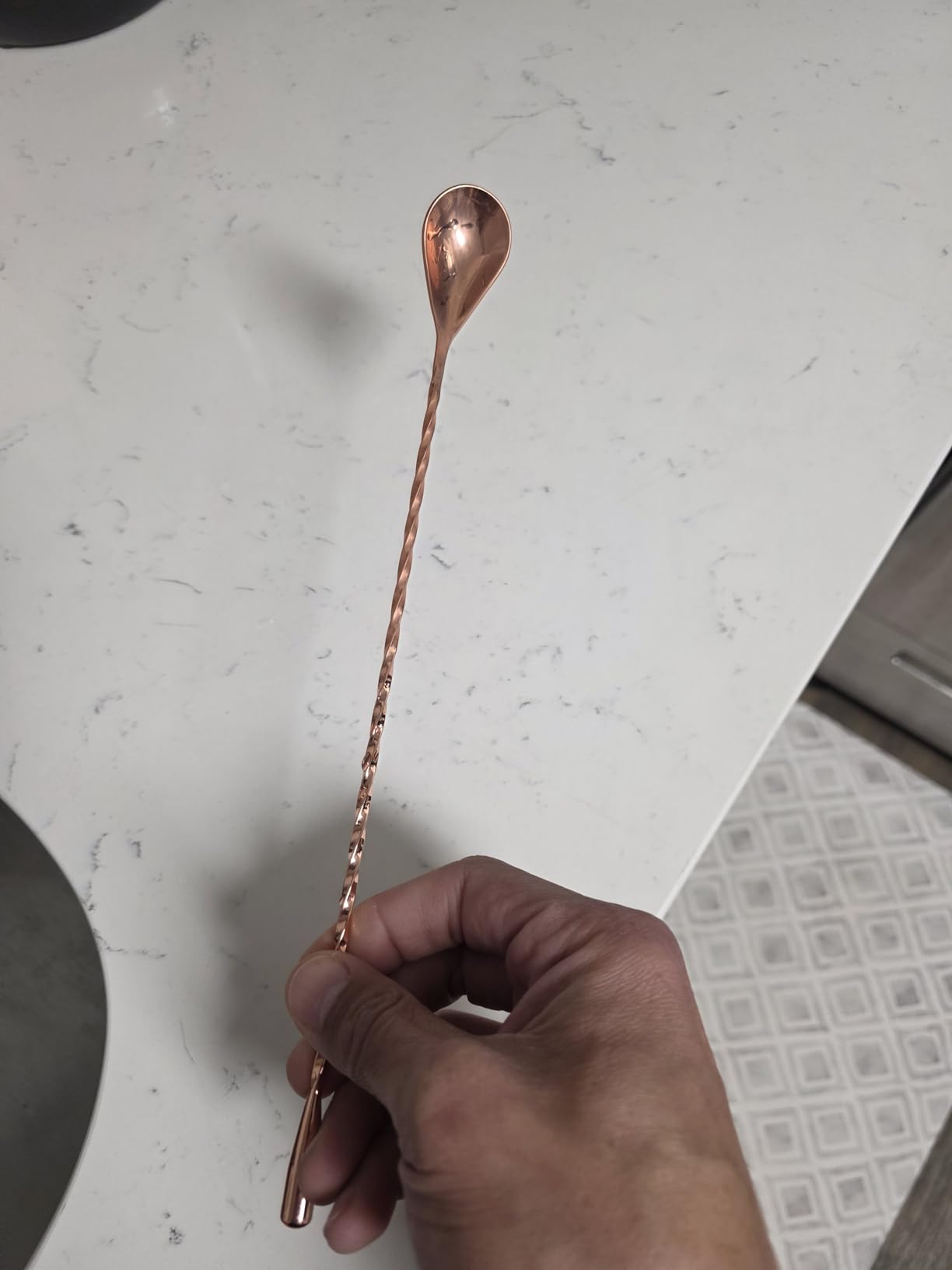 Briout Bar Spoon Cocktail Mixing Stirrers for Drink, Stainless Steel 12 Inches Long Handle, Silver 2 Pieces customer photo 2