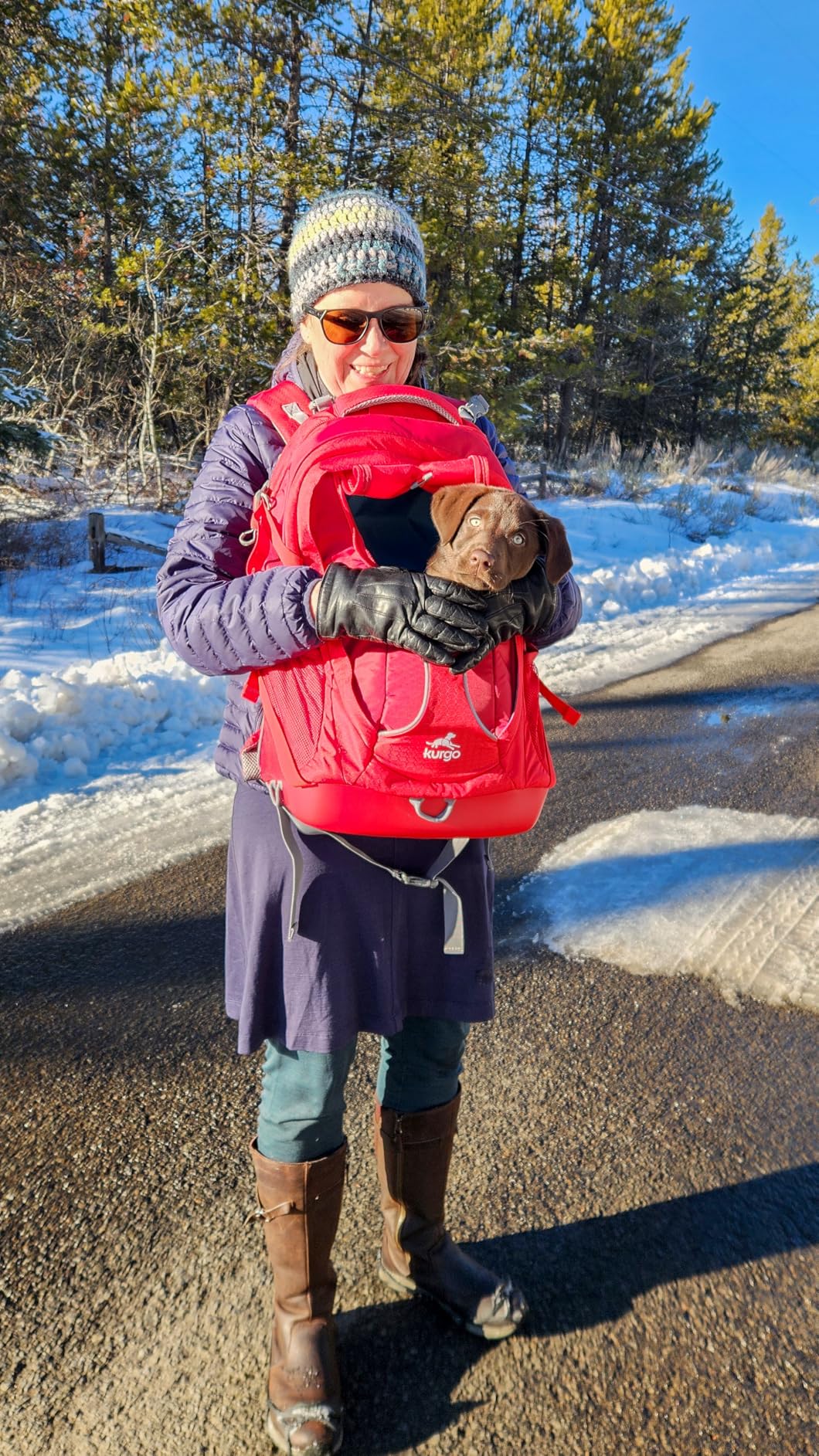 Kurgo G-Train Dog Carrier Backpack - Comfortable Travel Bag for Pets Up to 25 lbs - Waterproof Bottom - Multi-Compartment Pack - Dog Hiking Gear - Rugged Adventure Backpack customer photo 2
