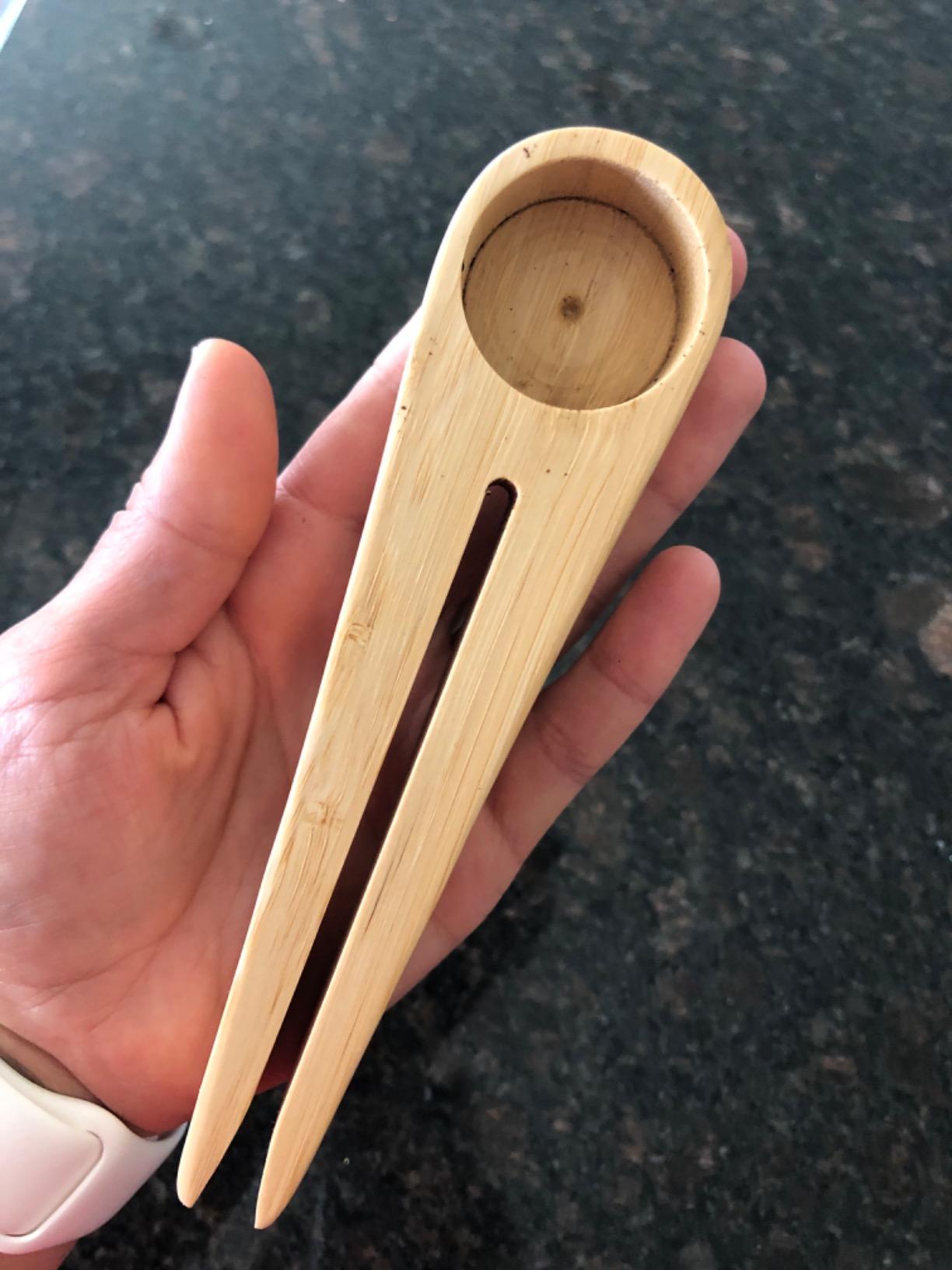 Bamboo Measuring Coffee Scoop and Bag Clip Combination (1 tbsp capacity) - Wooden Spoon customer photo 1