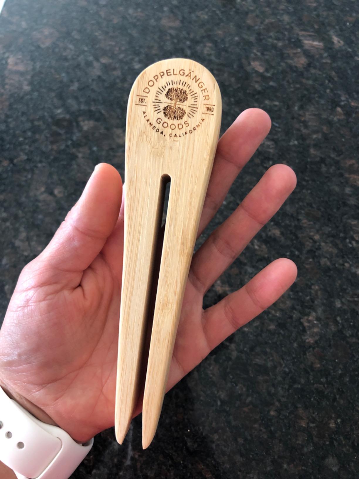 Bamboo Measuring Coffee Scoop and Bag Clip Combination (1 tbsp capacity) - Wooden Spoon customer photo 2