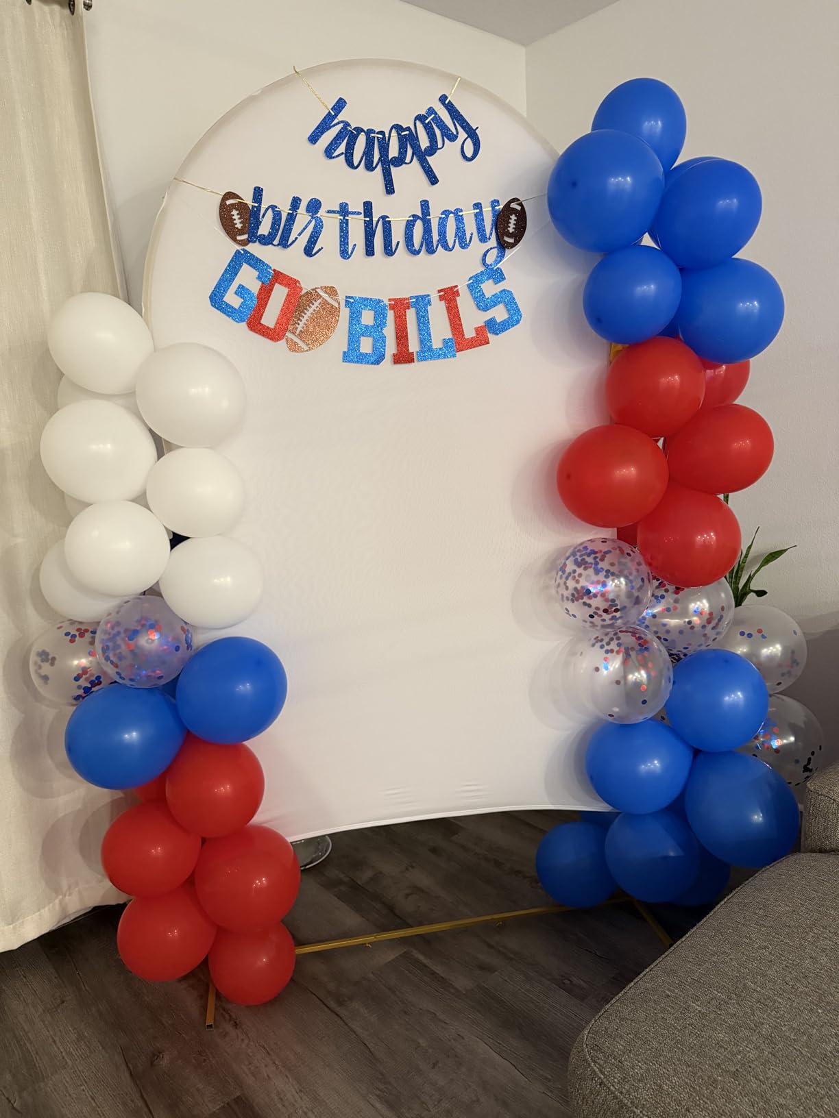 JOYYPOP 80Pcs Red White and Blue Latex Balloons with Confetti Balloons for 4th of July Decorations Independence Day Patriotic Anniversary customer photo 1