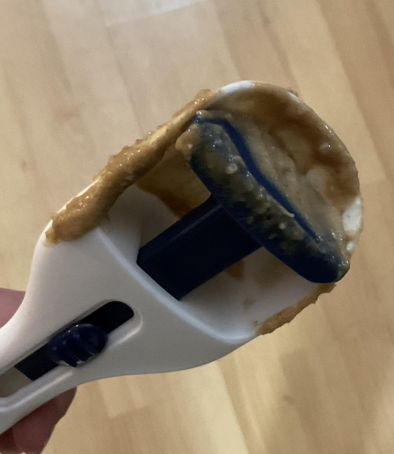 Tovolo Cupcake Scoop Batter Dispenser for Cupcakes Muffins Pancakes & Cookie Dough, Easy to Clean Batter Scoop Slide Dispenses Quicker for Even Size Baked Goods Kitchen Gadget, Deep Indigo customer photo 1