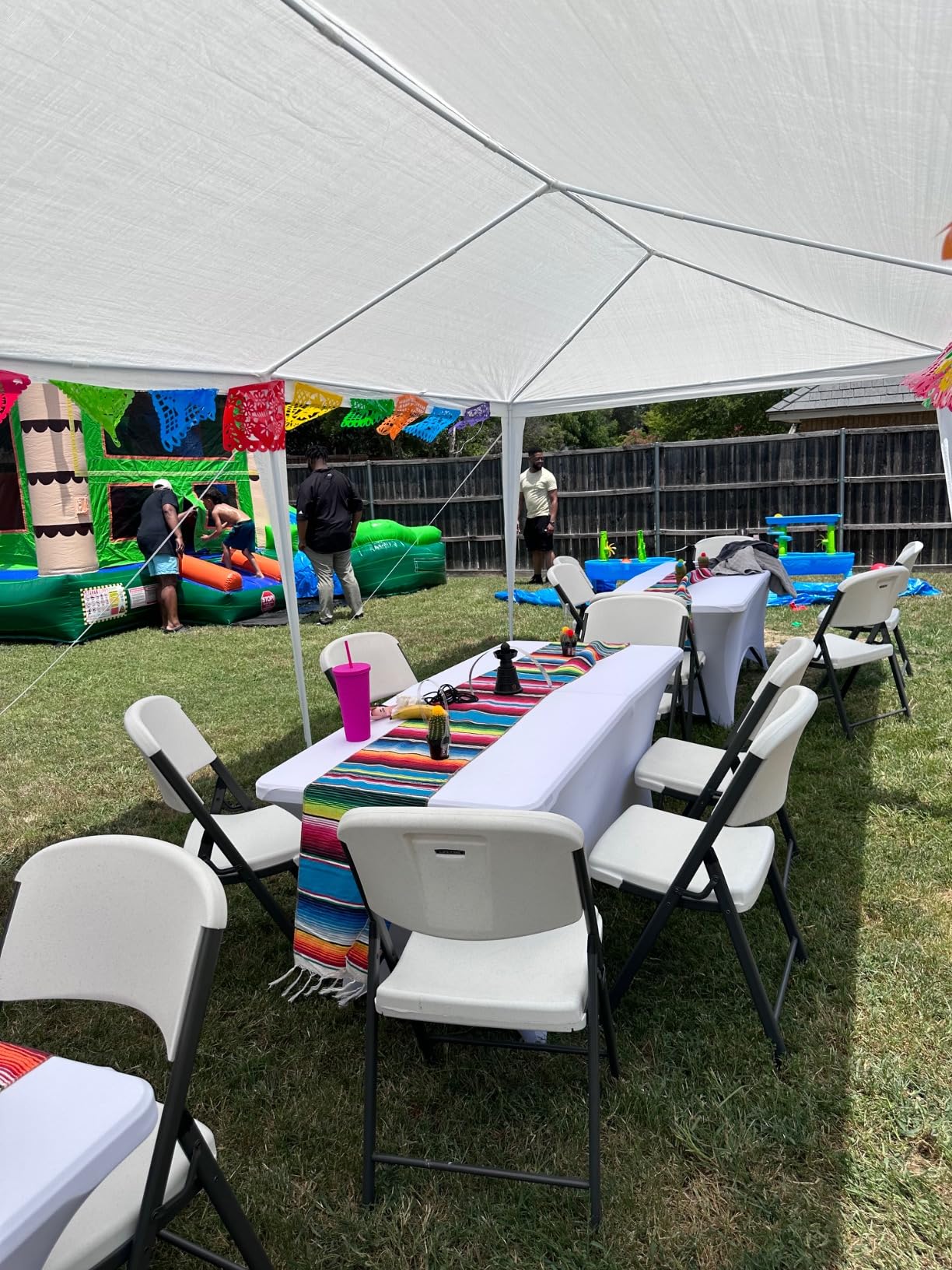 Asoulin 5PCS Mexican Party Banners, Cinco De Mayo Decoration Fiesta Party Decoration, Mexican Themed Party Decor 5 De Mayo Banner Plastic Papel Picado, Mexico Birthday Party Supplies - 12 Patterns/90FT customer photo 1