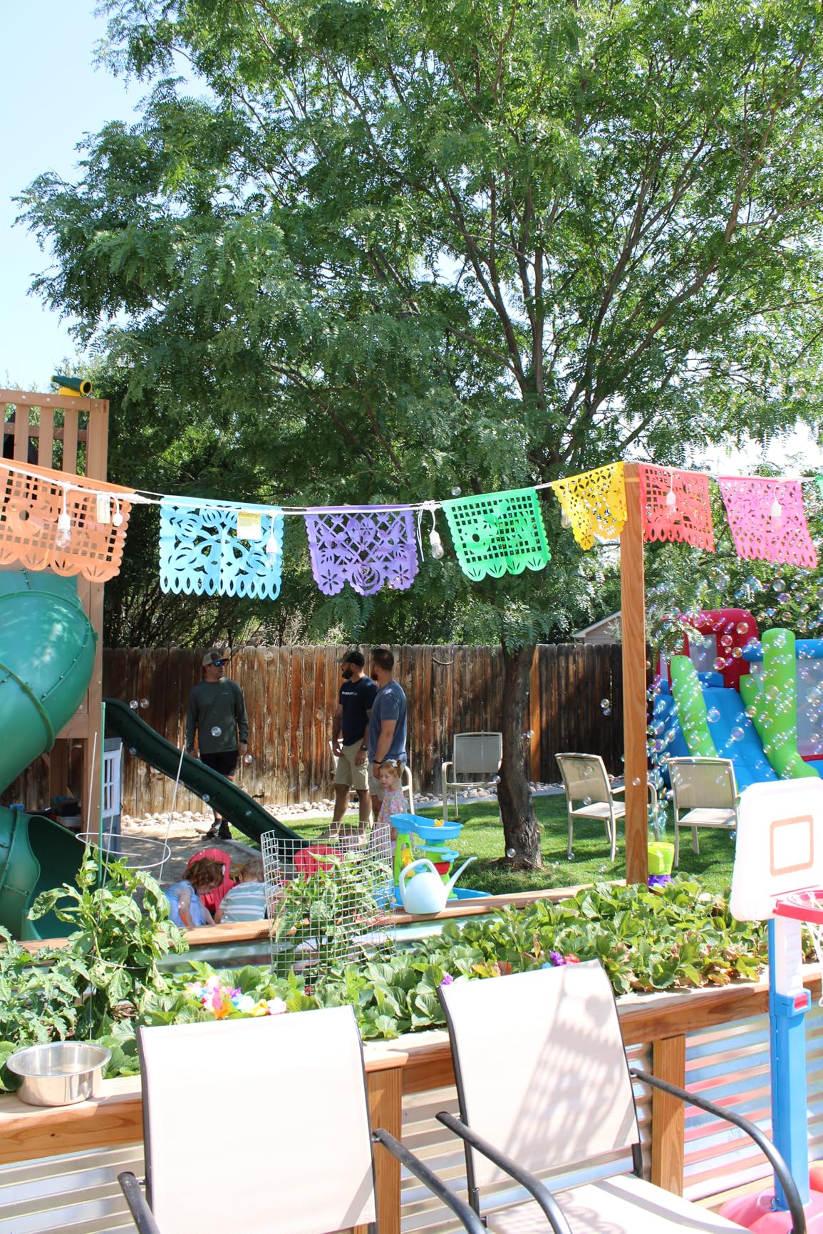 Asoulin 5PCS Mexican Party Banners, Cinco De Mayo Decoration Fiesta Party Decoration, Mexican Themed Party Decor 5 De Mayo Banner Plastic Papel Picado, Mexico Birthday Party Supplies - 12 Patterns/90FT customer photo 2