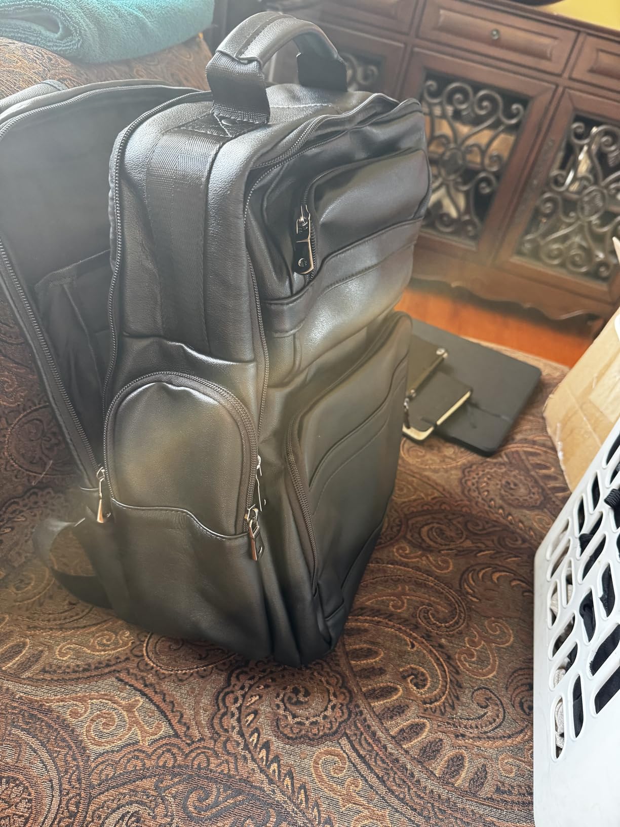 Men's Vintage Leather Backpack 15.6