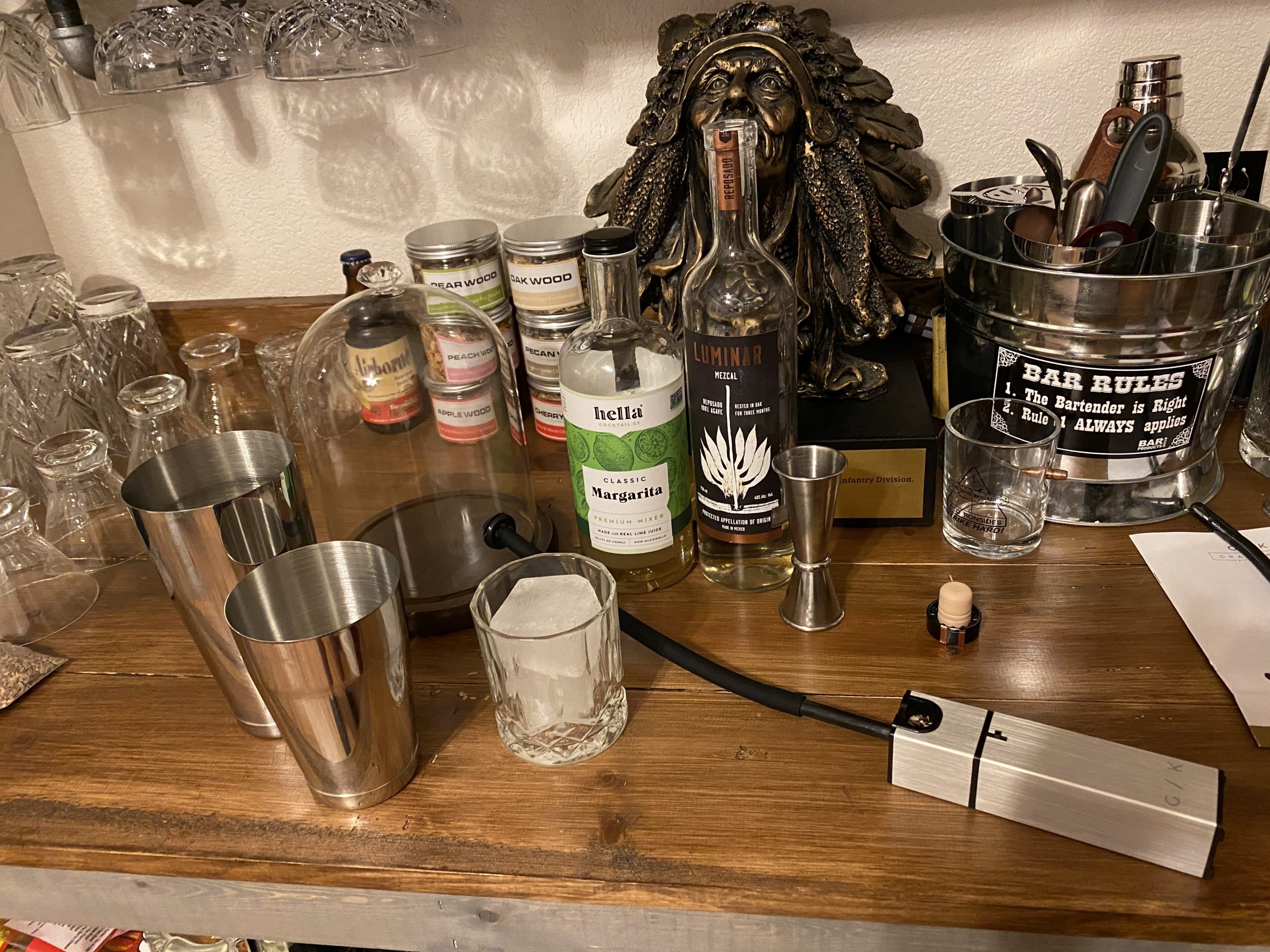 Smoking Cloche For Food Drinks With Wood Base, Cocktails Smoke Infuser Accessory, Glass Dome for Smoker Gun customer photo 2