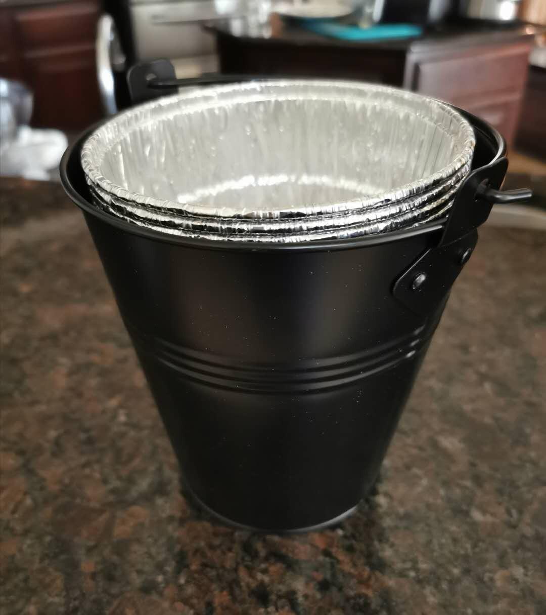 Drip Grease Bucket and 12-Pack Liners for Traeger 20/22/34 Series, Pit Boss etc Pellet Grill Smoker (Black 12) customer photo 2