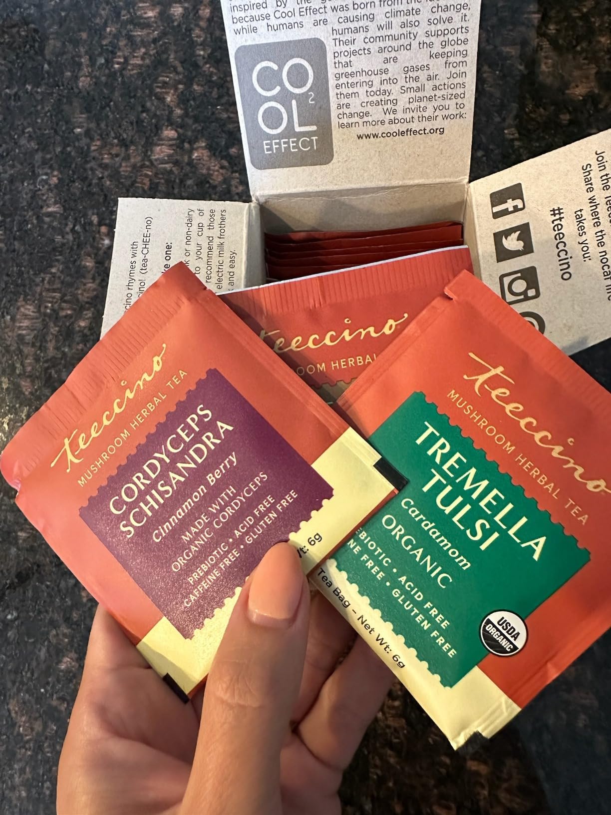 Teeccino Mushroom Herbal Tea - Mushroom Adaptogen Tea Sampler - 12 Tea Bags - Support Your Health With Mushrooms and Adaptogenic Herbs, Prebiotic, Caffeine Free, Acid Free customer photo 2