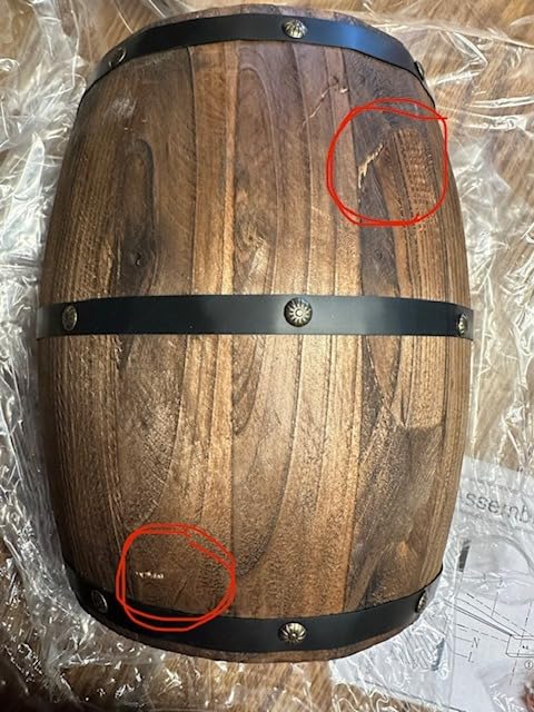 Newrays Antique 2 Pack Wood Wine Barrel Wall Sconce Lighting Fixture Up and Down Indoor Wall Lamps for Bar Area Steampunk Theme customer photo 2