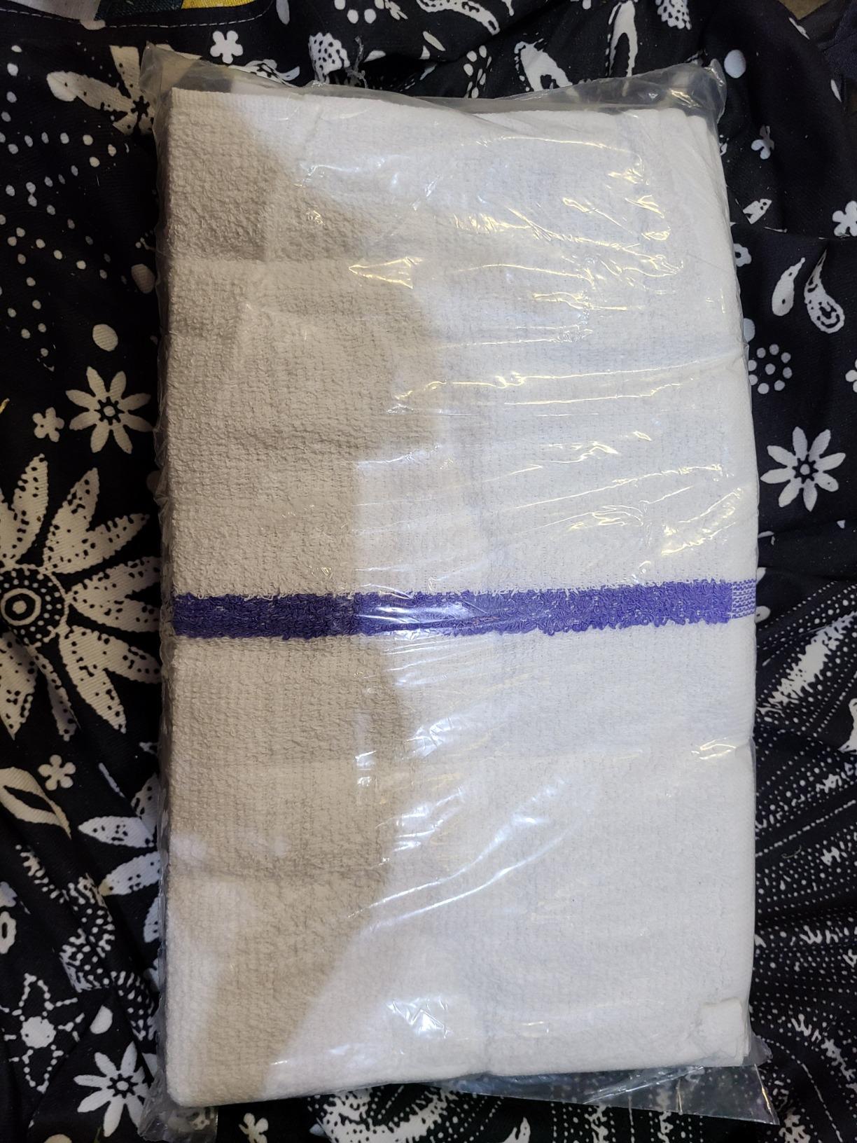 Nabob Wipers Kitchen Bar Mop Terry Towels 12 Pack - 100% Cotton - Size 14x17 - Perfect for Your Home, Kitchen, Bathroom, Bars, Restaurants & Auto - Super Absorbent (Blue Stripe) customer photo 2